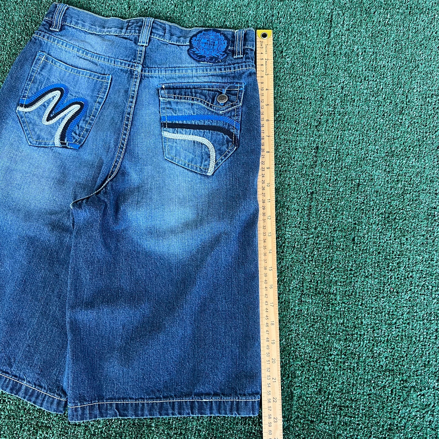 Y2K Mecca Blue Jean Shorts - 28x12.25"