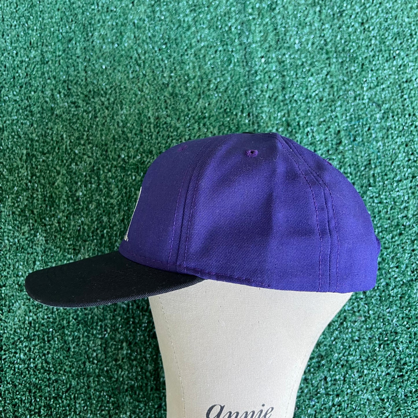 90s MLB Colorado Rockies Purple Black Snapback Hat