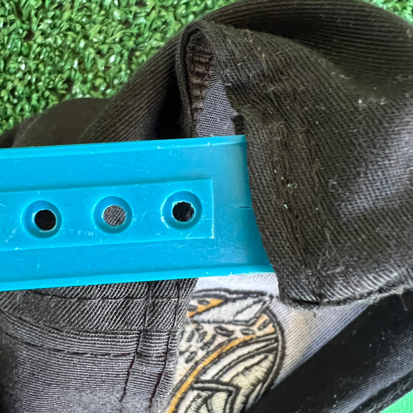 90s Logo 7 NFL Jacksonville Jaguars Black Snapback Hat