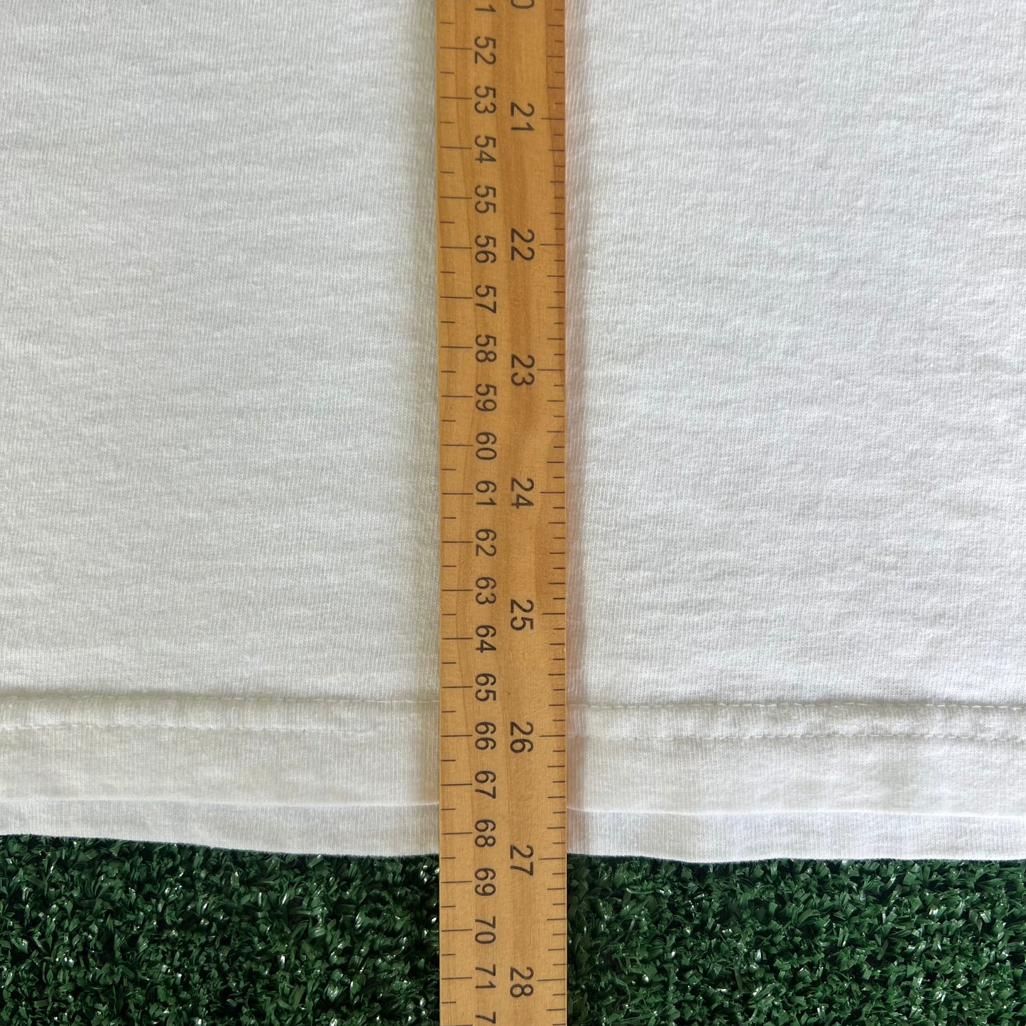 90s Chanel Paris Bootleg Gold Embroidered White T-Shirt - Large