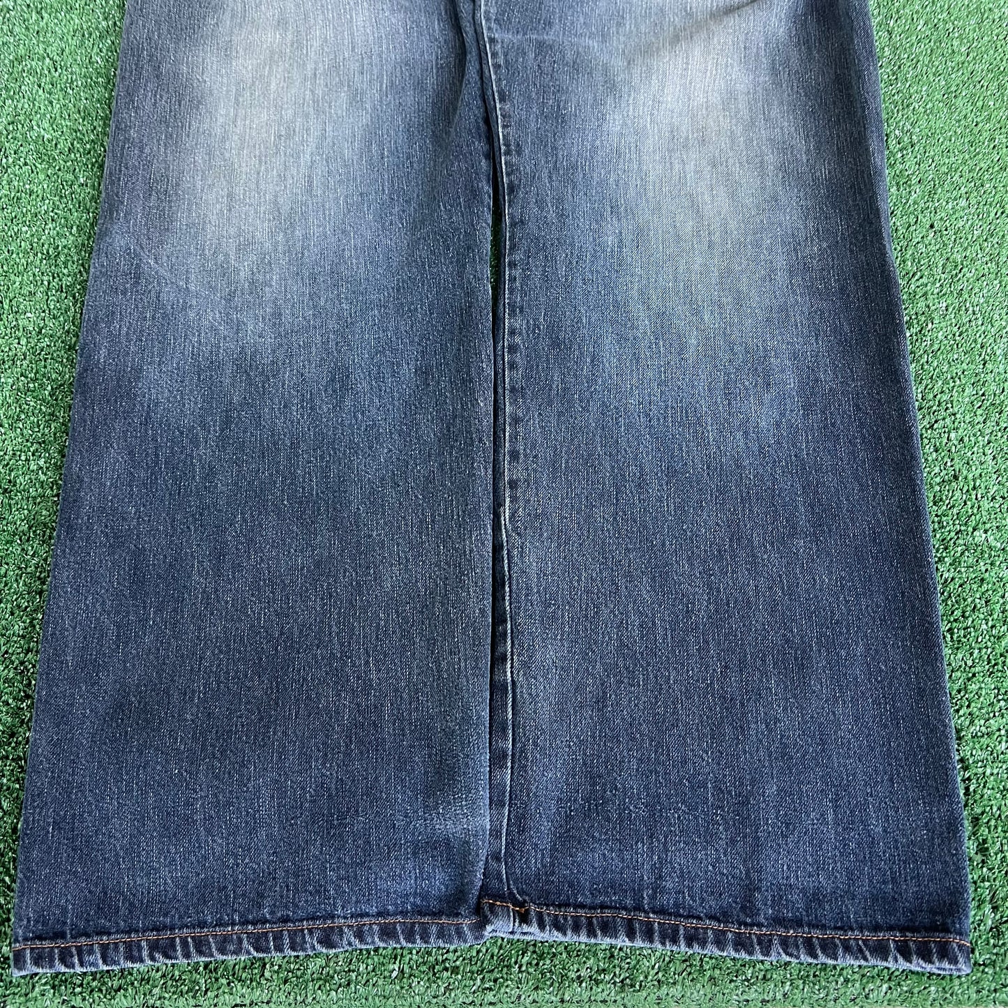 Y2K Marithe Francois Girbaud MFG Distressed Baggy Wide-Leg Blue Jeans - 41x33.5" 21" Openings