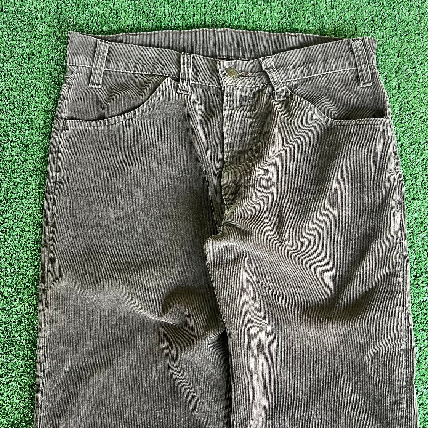 80s Levi's 519 Corduroy Brown Talon Zipper Straight Leg Pants 31x31" USA