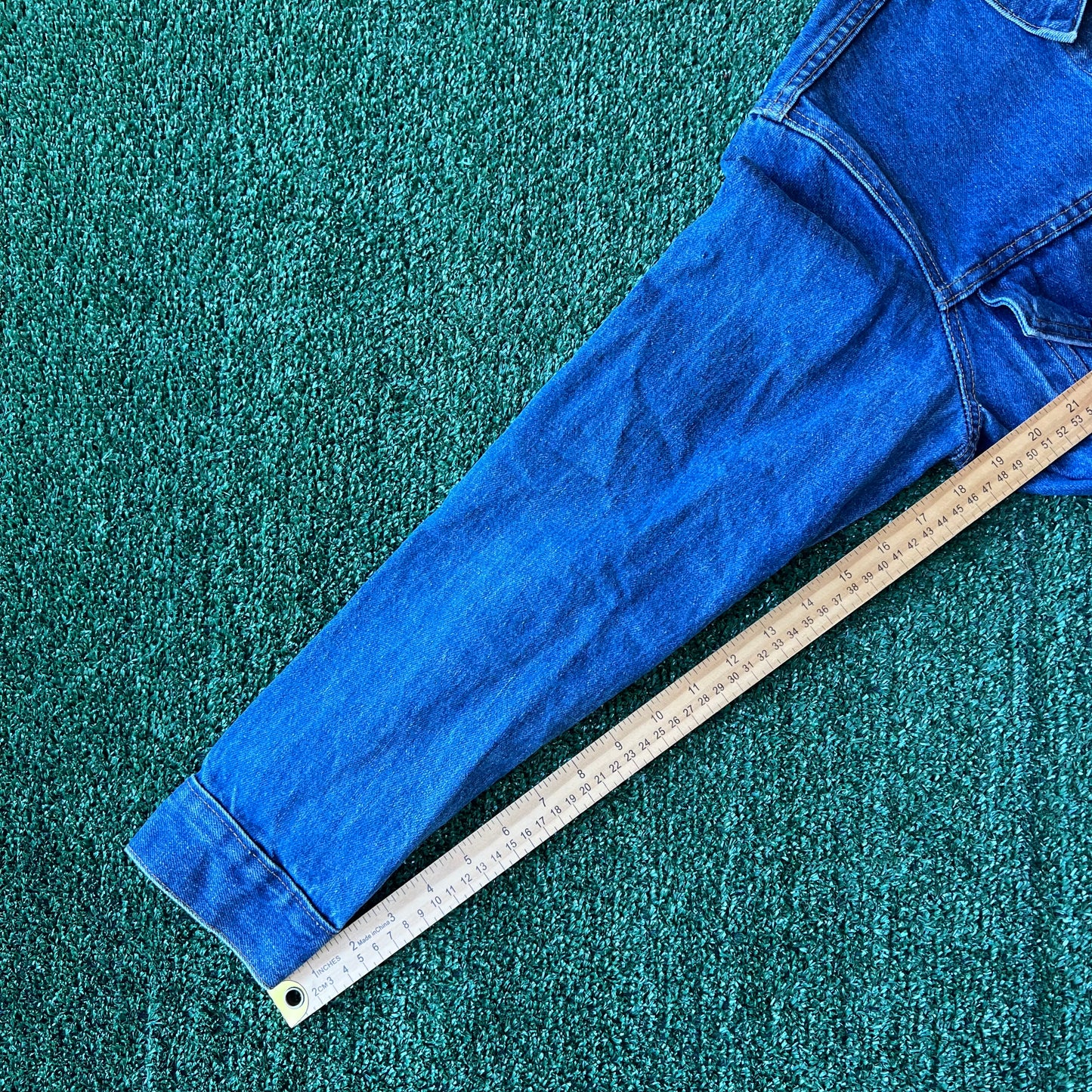 70s Levi’s 70505-0217 Type 3 Indigo Denim Jean Jacket Small E #52 B - Size 36 Small