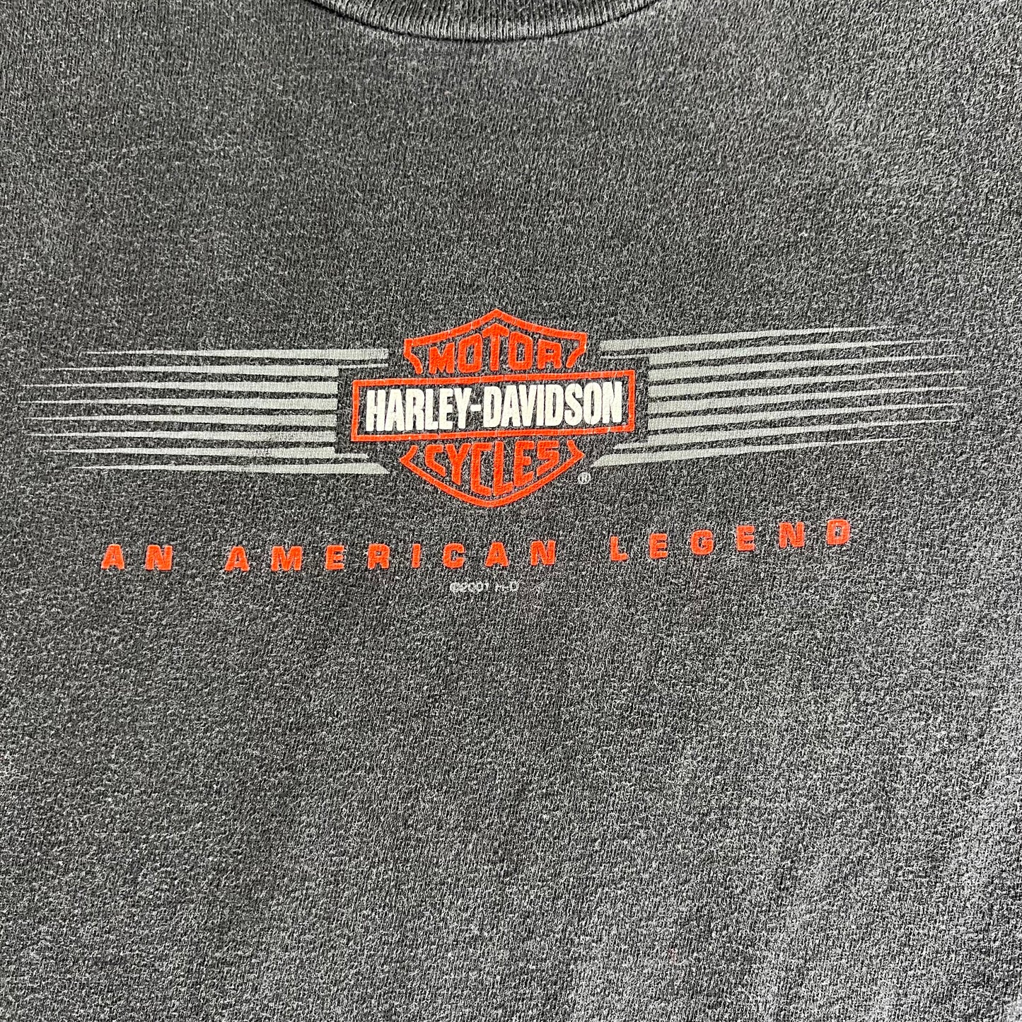 Y2K Harley-Davidson Las Vegas Faded Black T-Shirt - Medium
