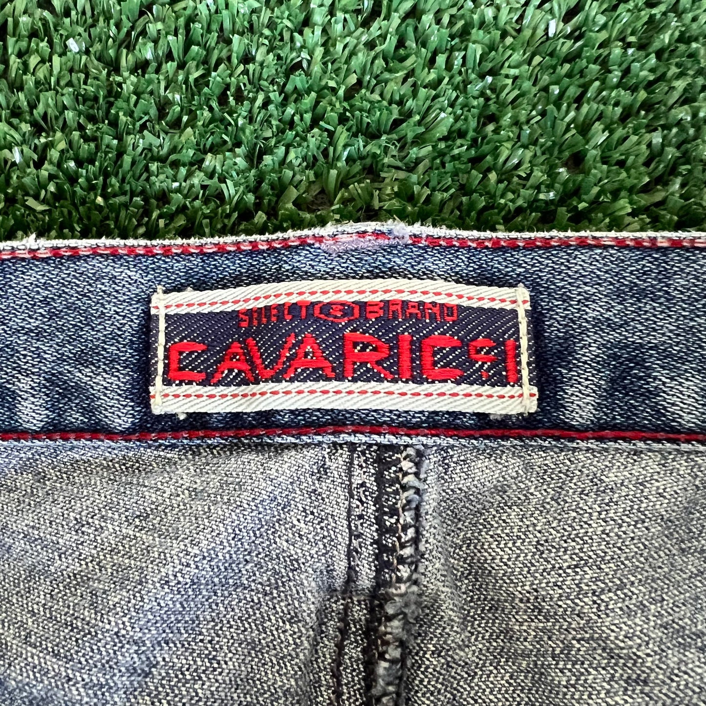 90s Cavaricci Baggy Wide-Leg Distressed Blue Jeans - 35x31" 21.5" Openings