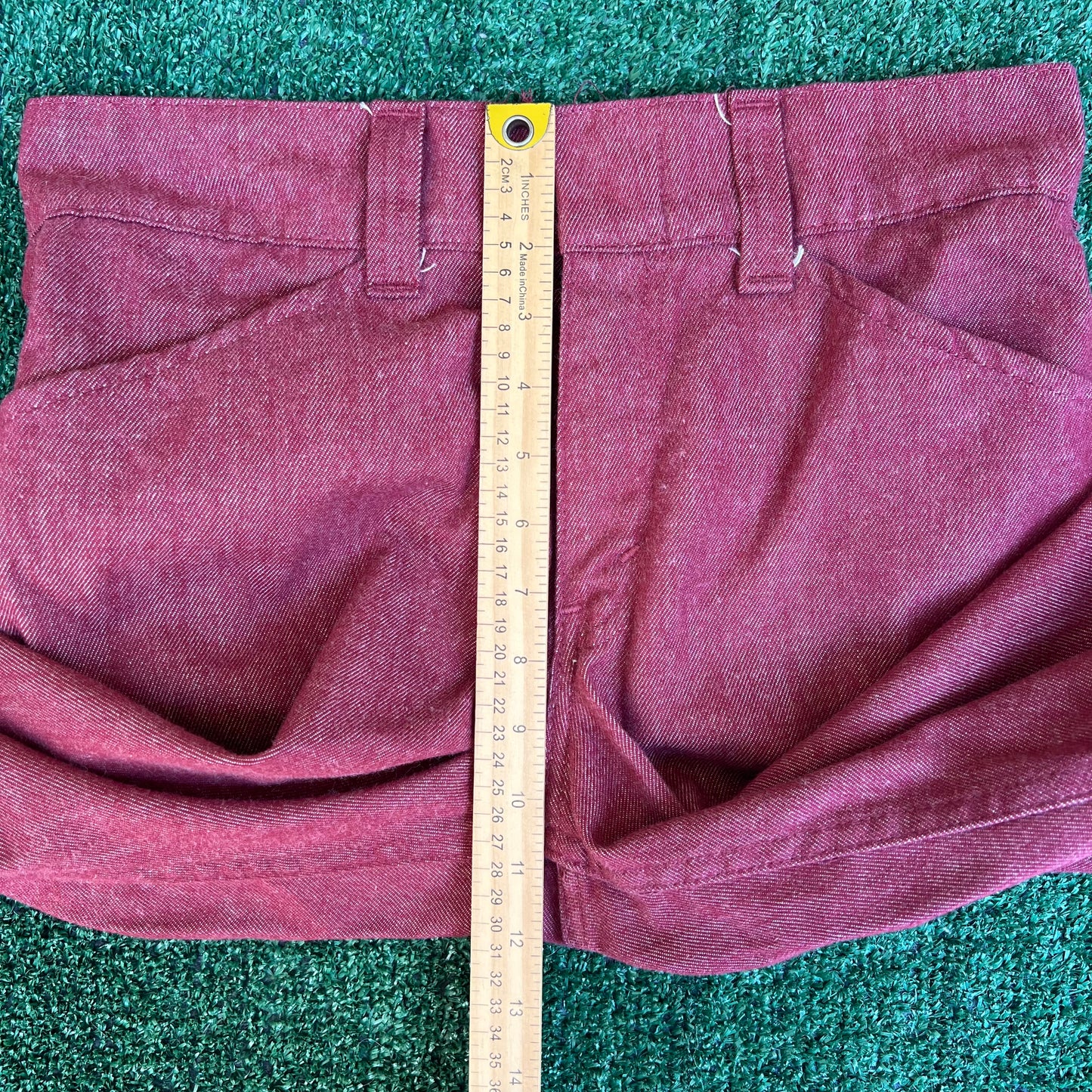 Vintage 60s 70s Levi's 684 Red Denim White Tab Scovill Big Bell Bottoms - 31x30"