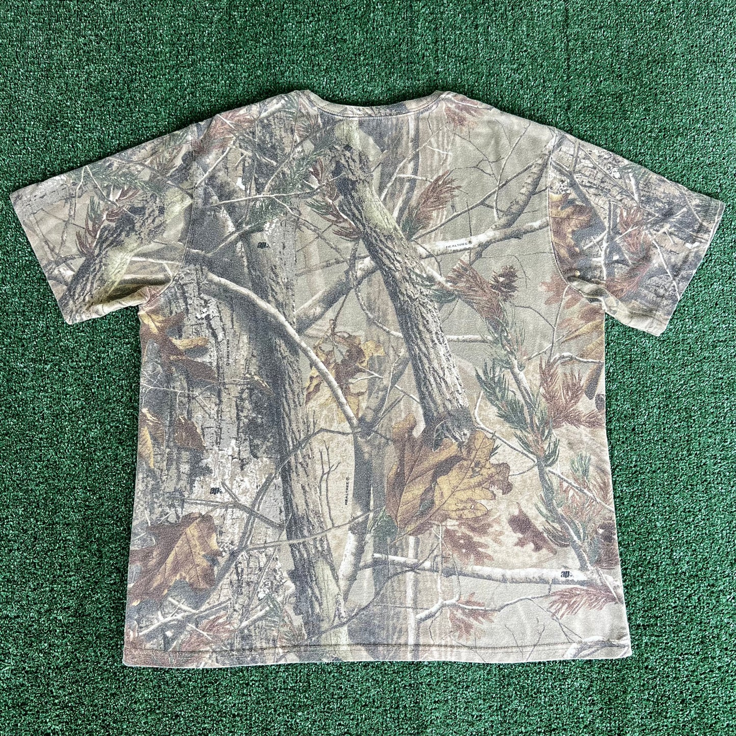 Y2K Realtree Spellout Camouflage T-Shirt - Large