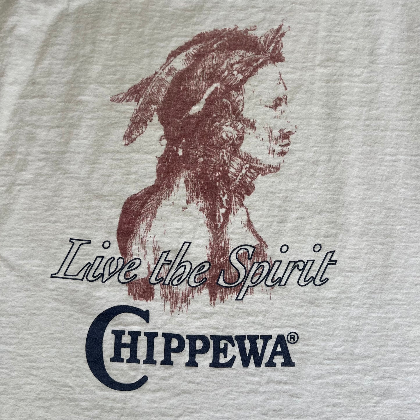 90s Chippewa Boots "Live The Spirit" Promo White T-Shirt - XL