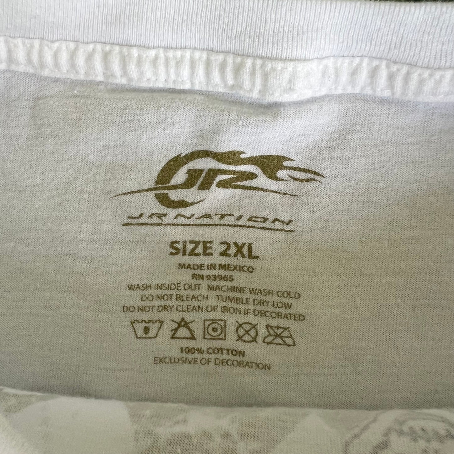 Y2K Nascar Dale Earnhardt Jr. Voodoo Ride Skull White Boxy T-Shirt - 2XL