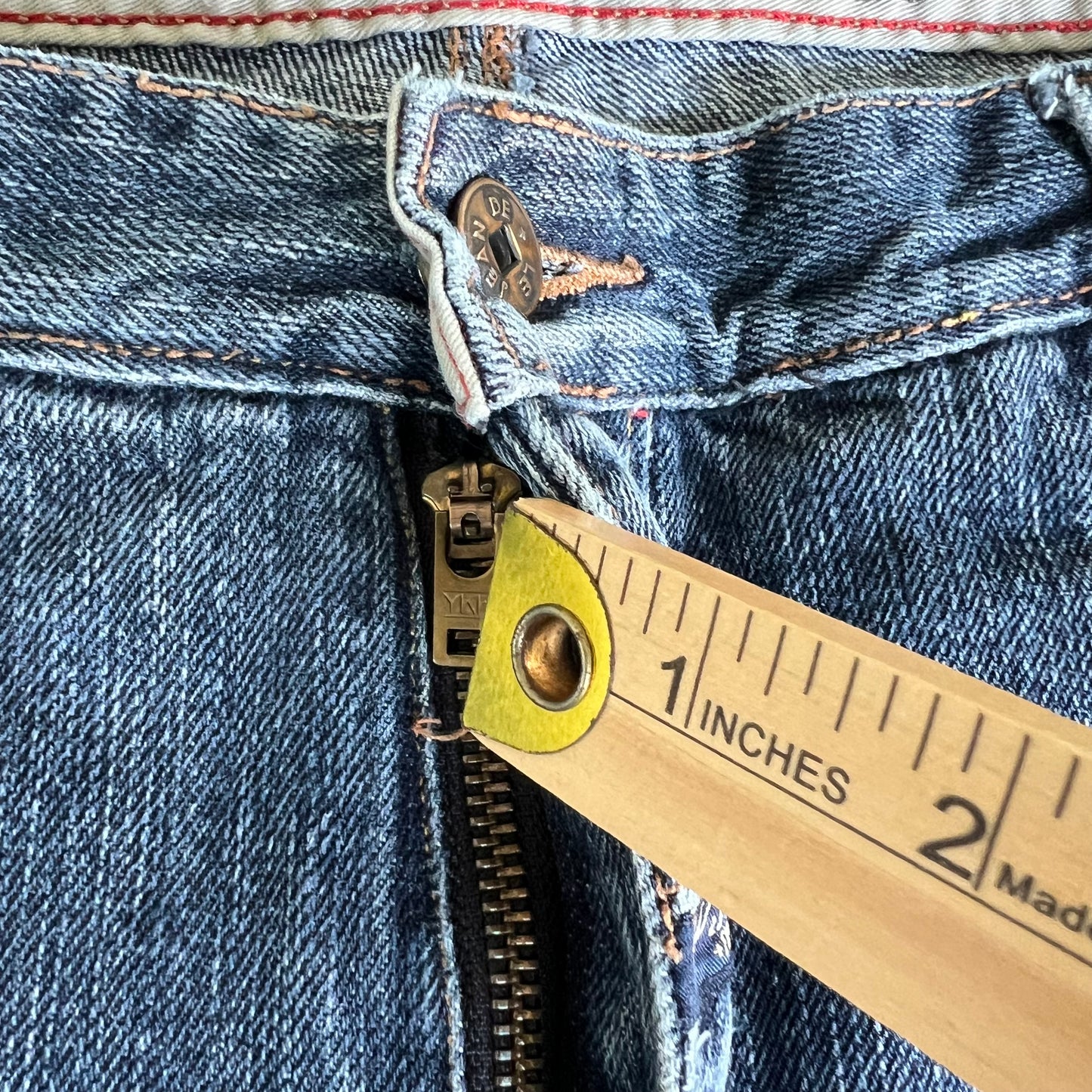 Y2K Marithe Francois Girbaud MFG Distressed Baggy Wide-Leg Blue Jeans - 41x33.5" 21" Openings