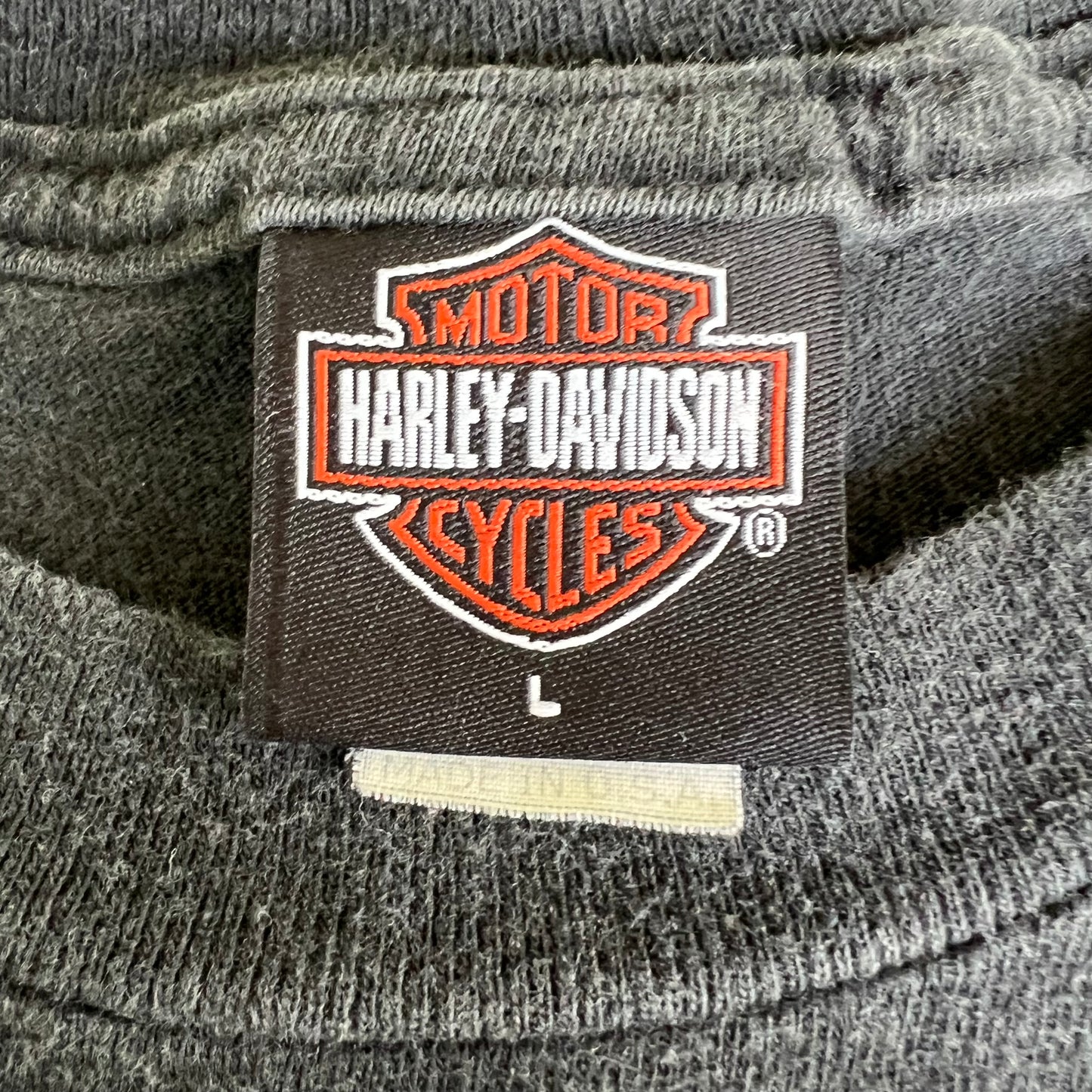 Y2K Harley-Davidson Las Vegas Faded Black T-Shirt - Medium