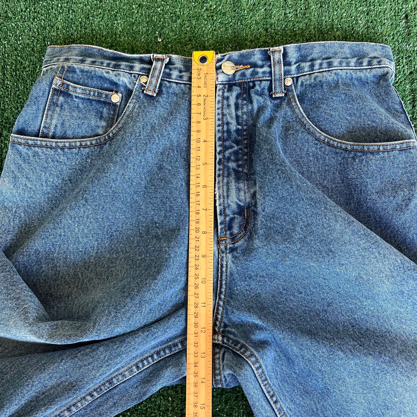 90s Y2K Bullhead Pipes Wide-Leg Blue Jeans - 32x29" 23" Opens