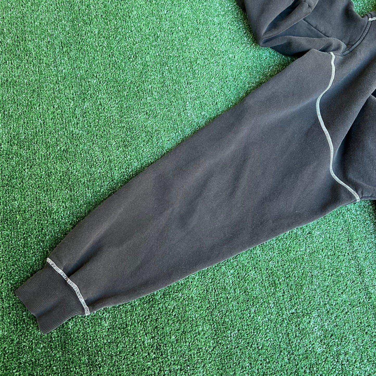 Vintage 90s Y2K Men's Adidas Black Trefoil Logo Boxy Heavyweight Hoodie - Medium