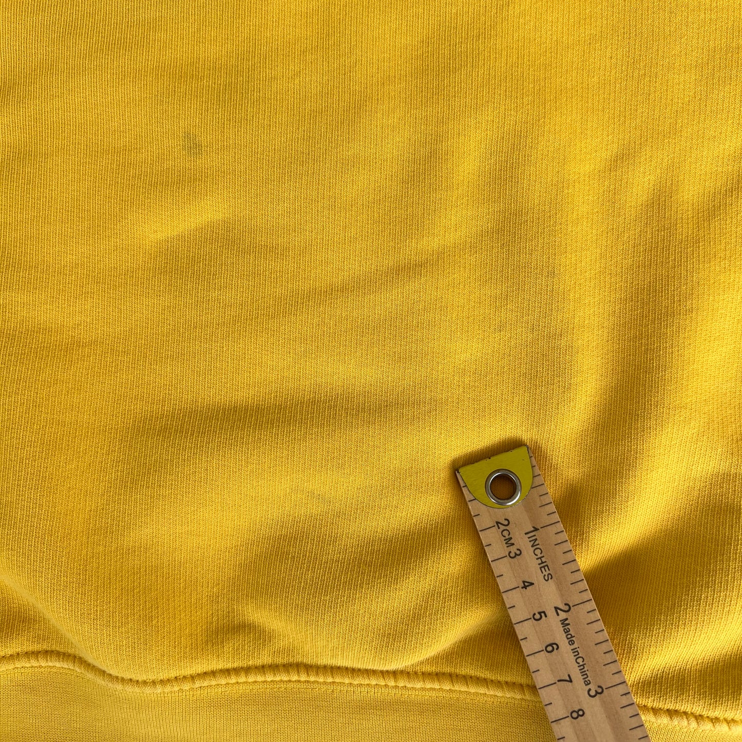 Y2K Nike Yellow Mini Swoosh Distressed Sweatshirt - XL