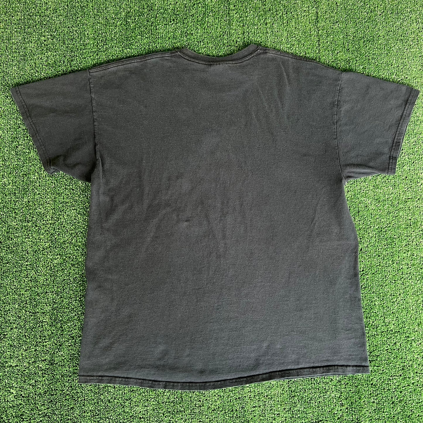 Y2K Jesus Seventh Day Slumber Wings Tribal Faded Black T-Shirt - XL