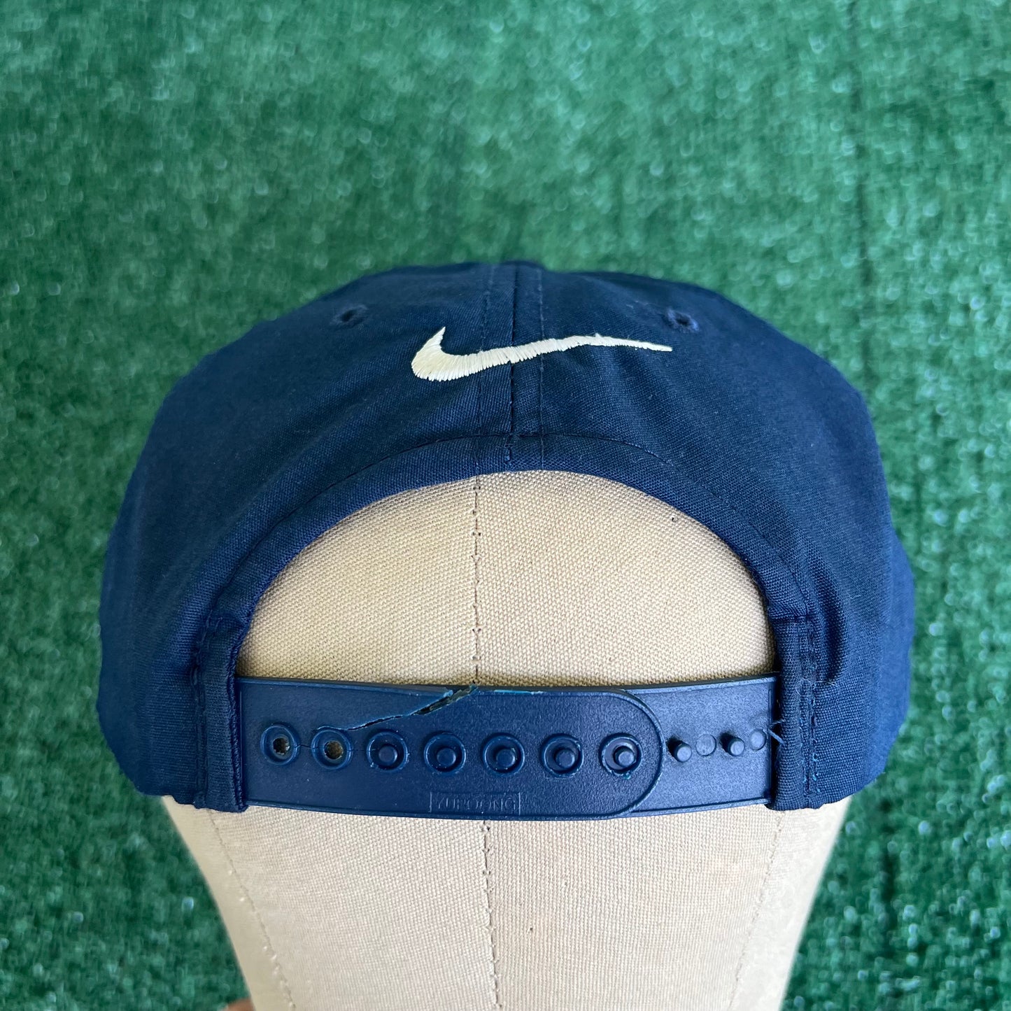 80s Nike Yupoong Navy Blue Low Profile Snapback Hat