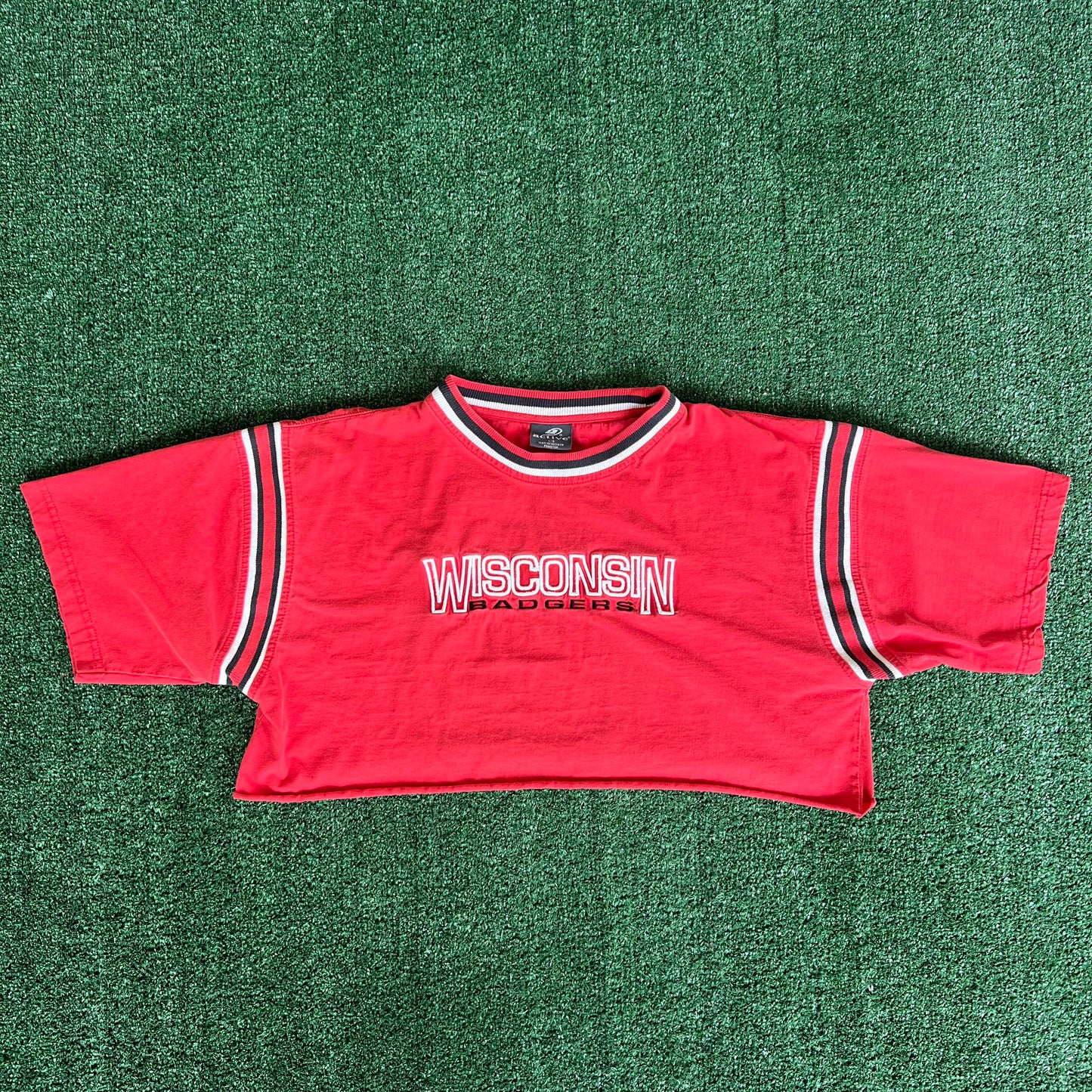 Women's Y2K Wisconsin Badgers Cropped Red T-Shirt - XL