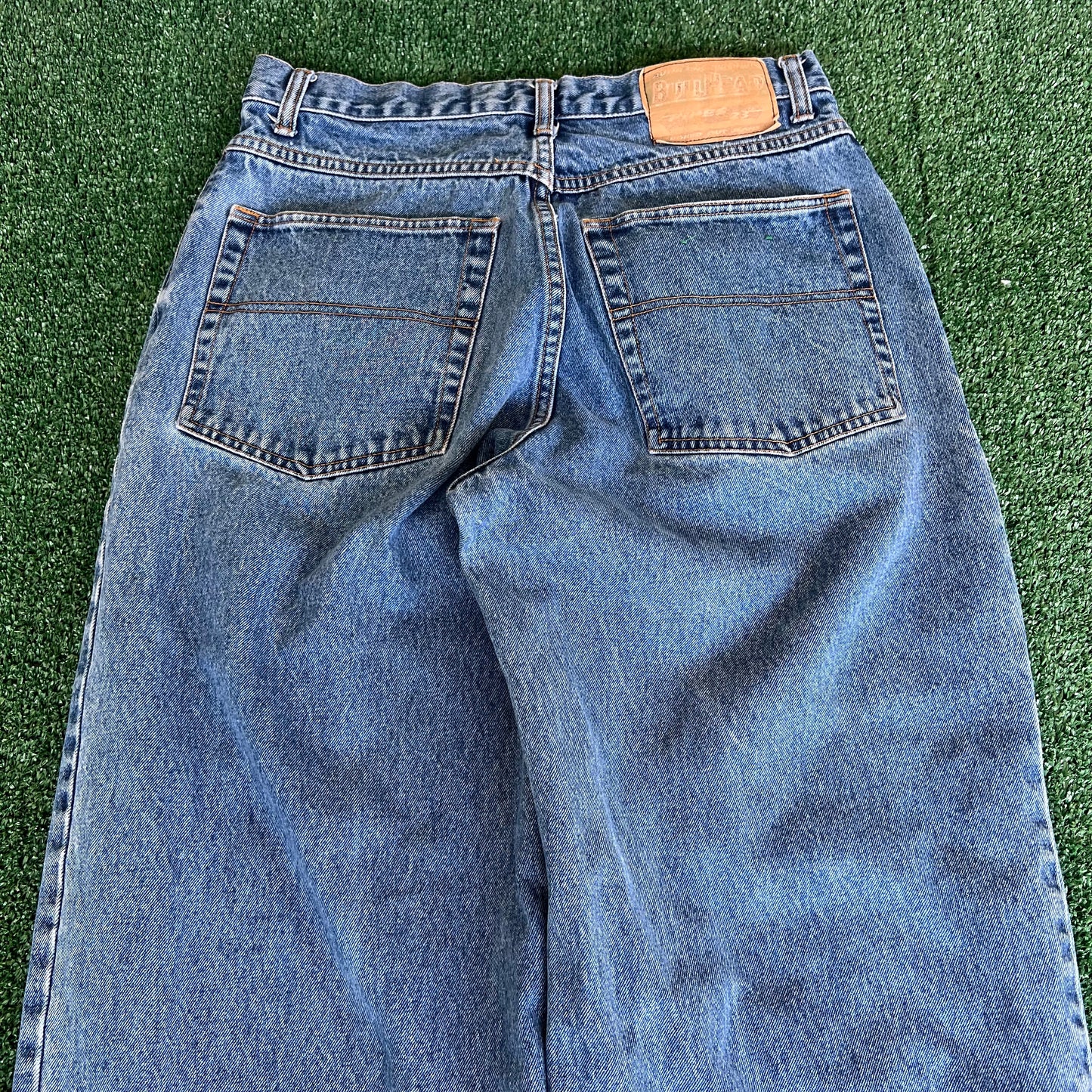 90s Y2K Bullhead Pipes Wide-Leg Blue Jeans - 32x29" 23" Opens
