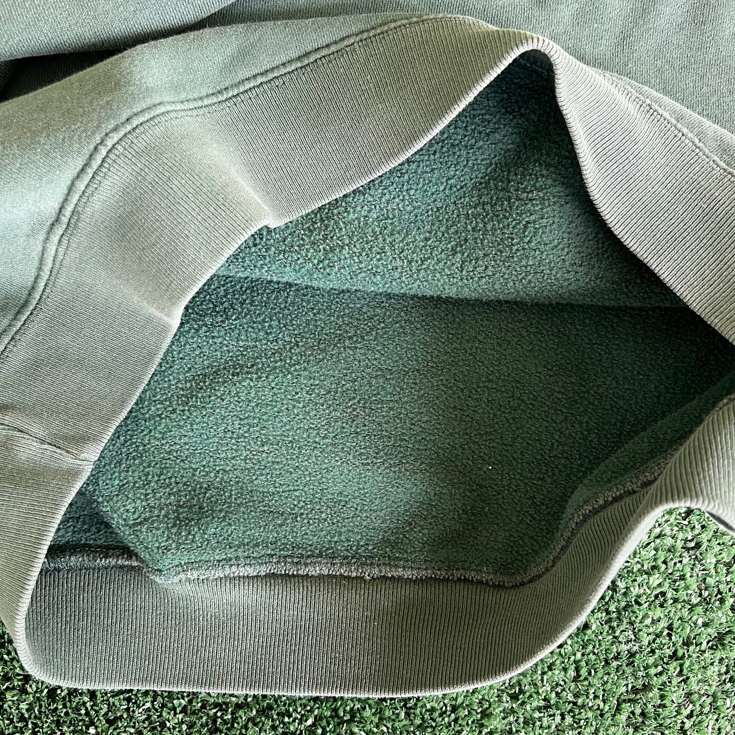 90s GAP Athletic Sweats Forest Green Blank Boxy Hoodie - Large