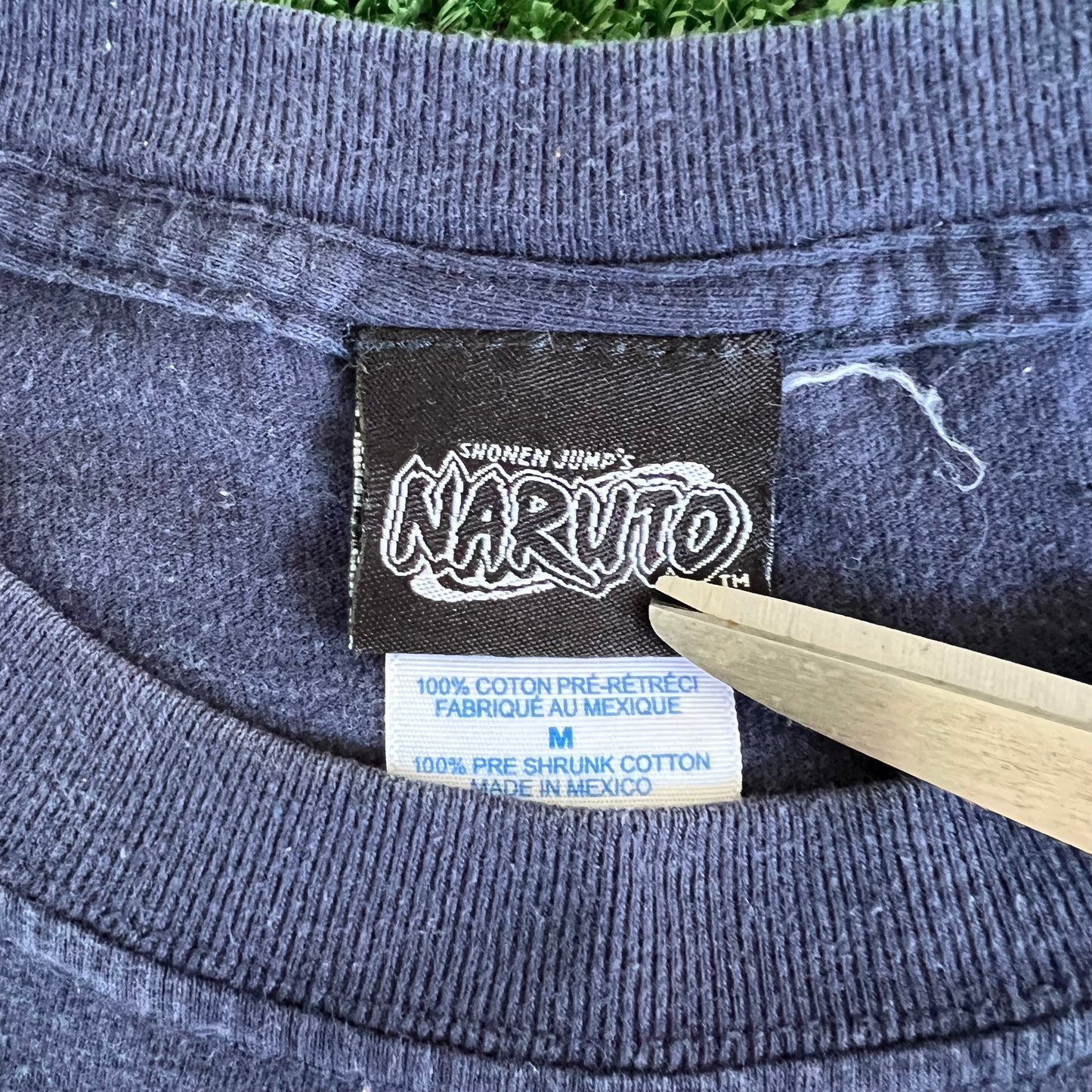 Y2K 2002 Naruto Manga Anime All Characters Navy Blue T-Shirt - Medium
