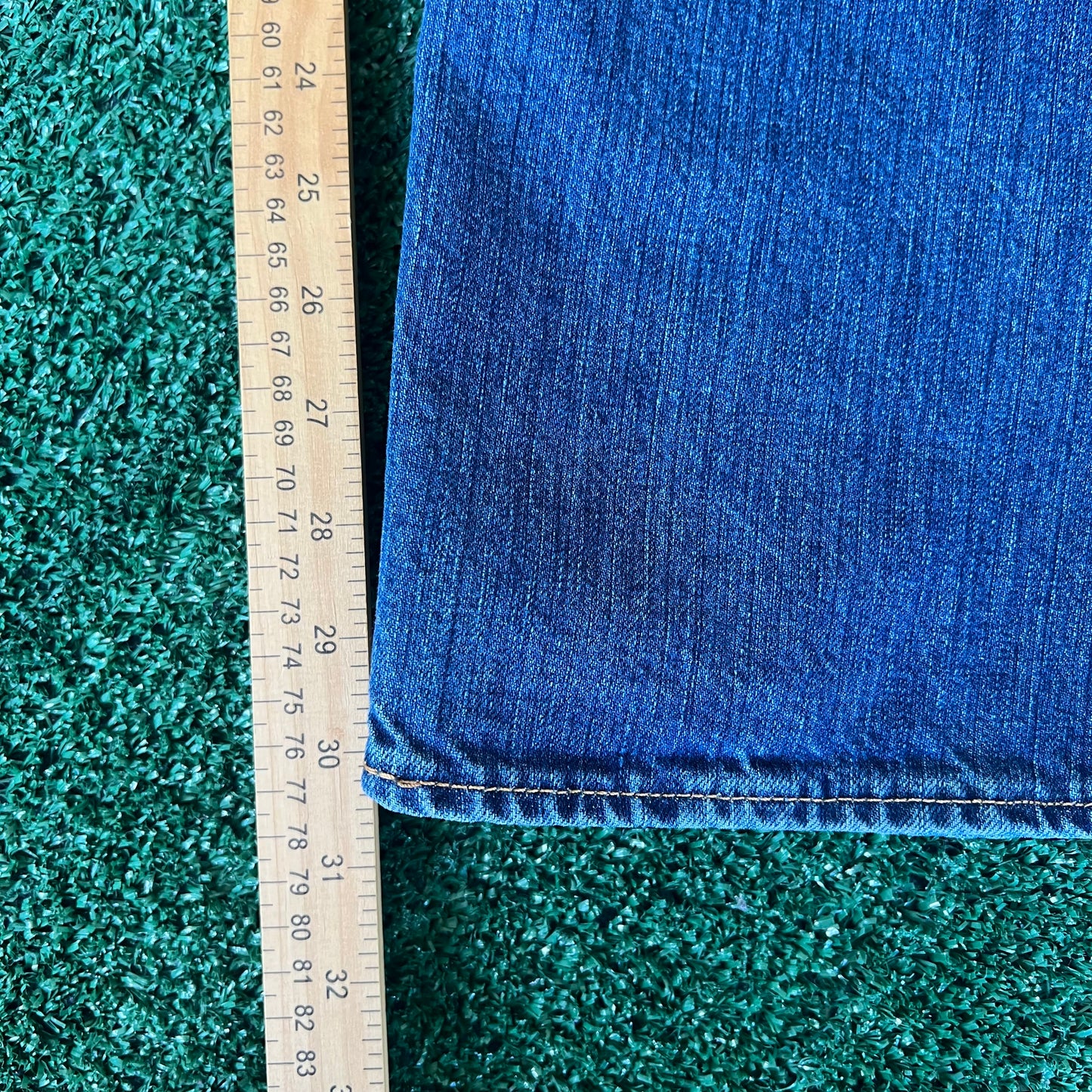 Y2K Ralph Lauren Ashmore Baggy Straight Blue Jeans - 38x30.5" 19" Openings