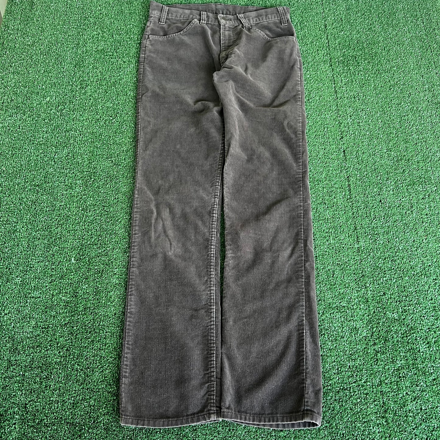 80s Levi's 519 Corduroy Brown Talon Zipper Straight Leg Pants 31x31" USA