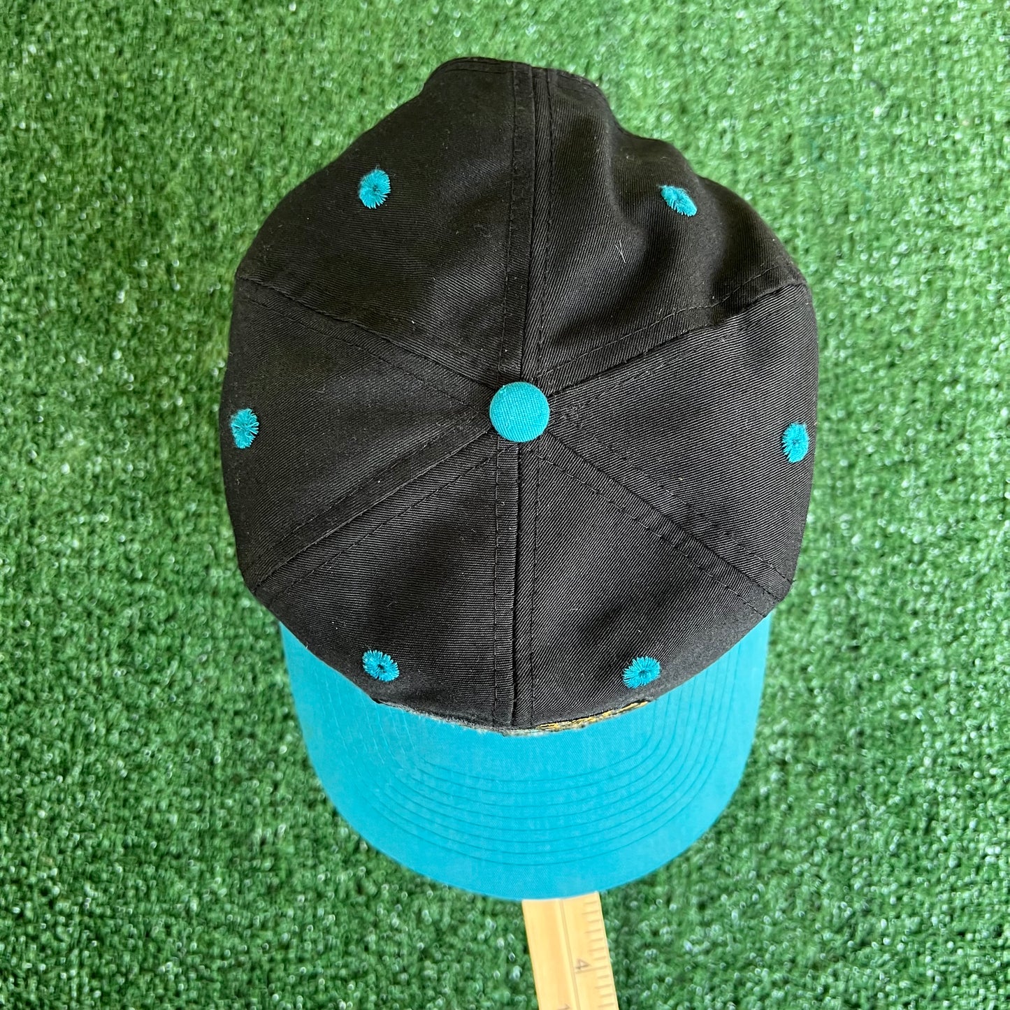 90s Logo 7 NFL Jacksonville Jaguars Black Snapback Hat