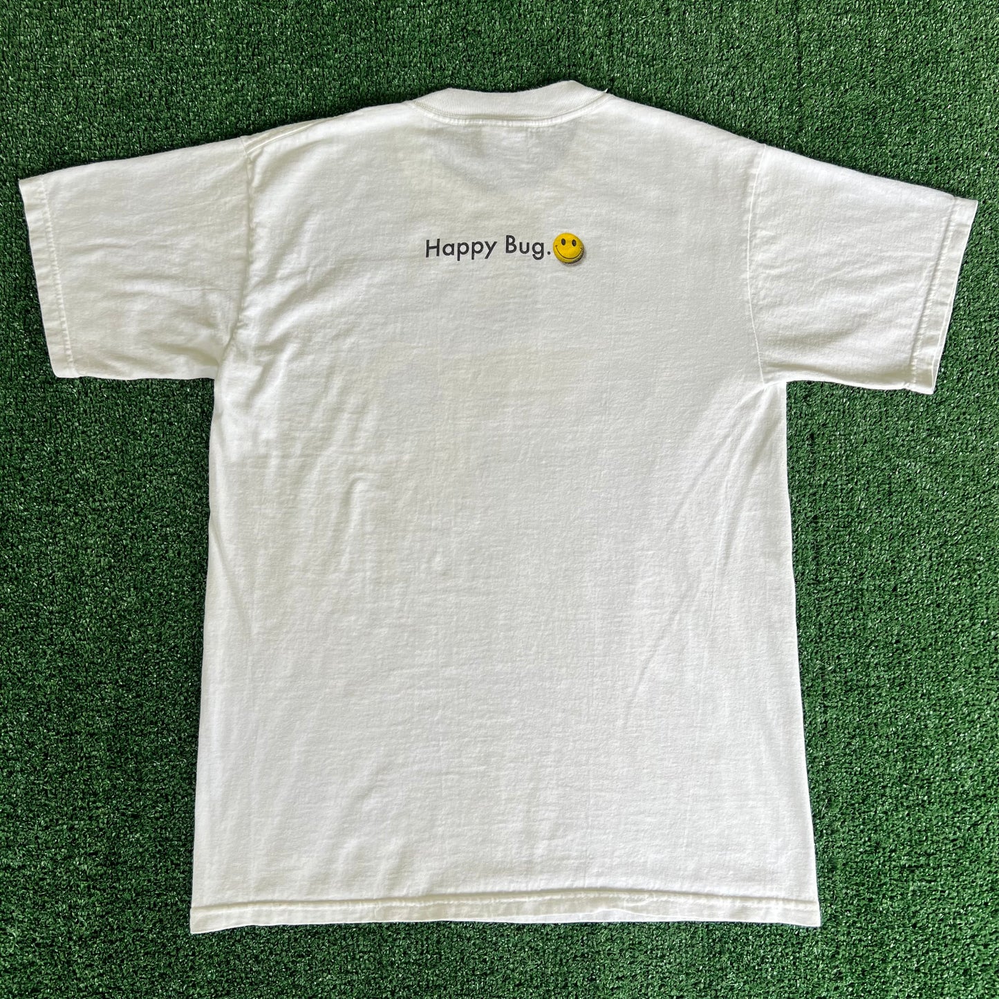 90s Volkswagen Beetle Happy Bug White T-Shirt - Medium