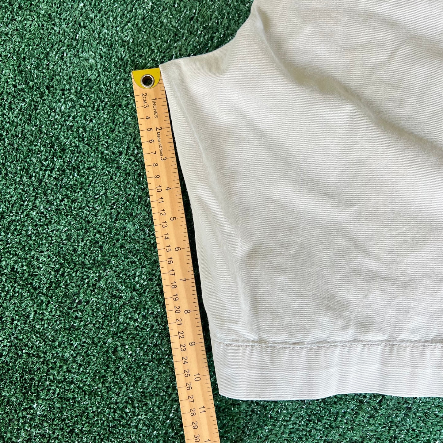 Y2K Polo Ralph Lauren Chino Cargo Light Khaki Shorts - 37x10.75"