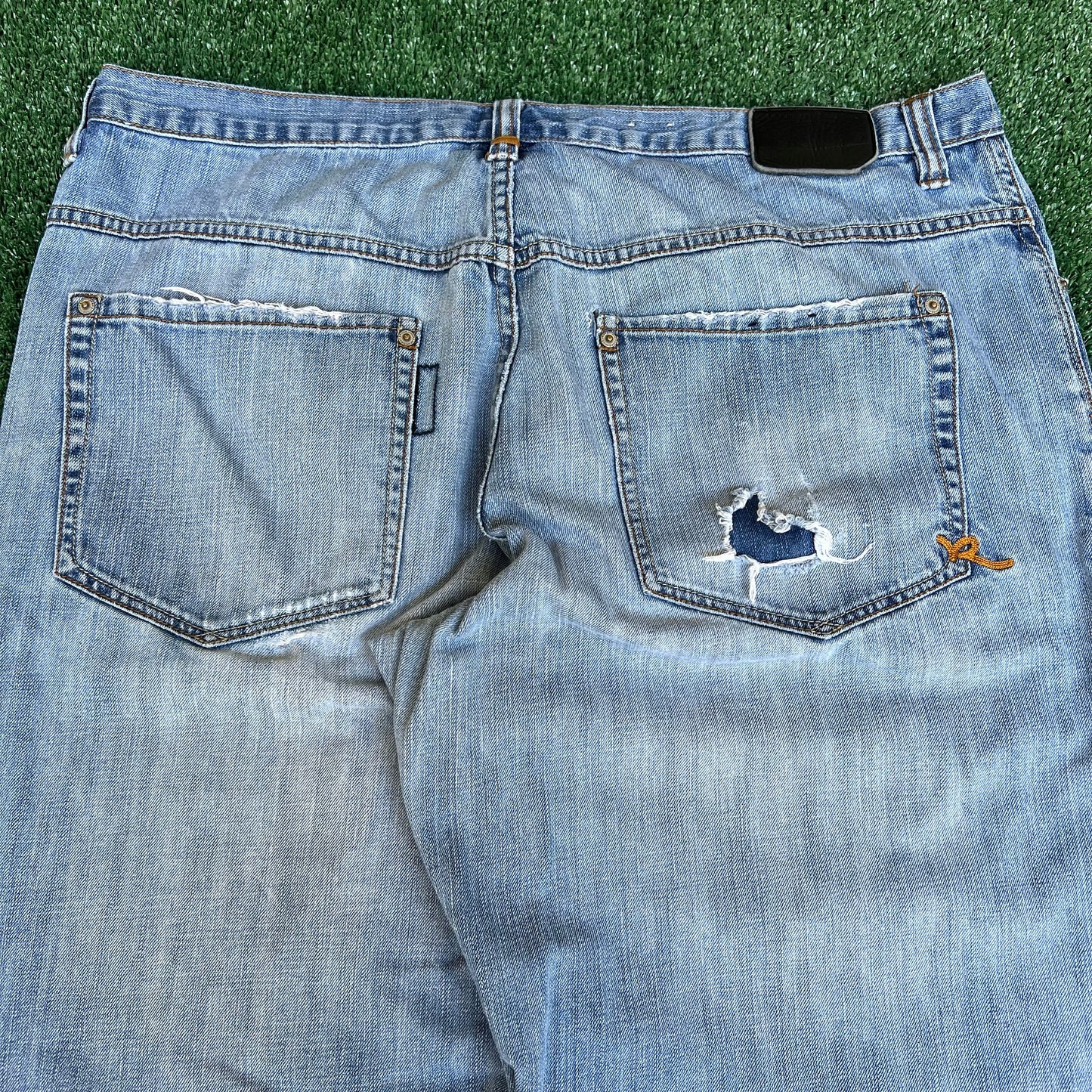 VTG Y2K Men's Rocawear Wide-Leg Baggy Blue Jeans 42x28" 22" Opens JNCO Style