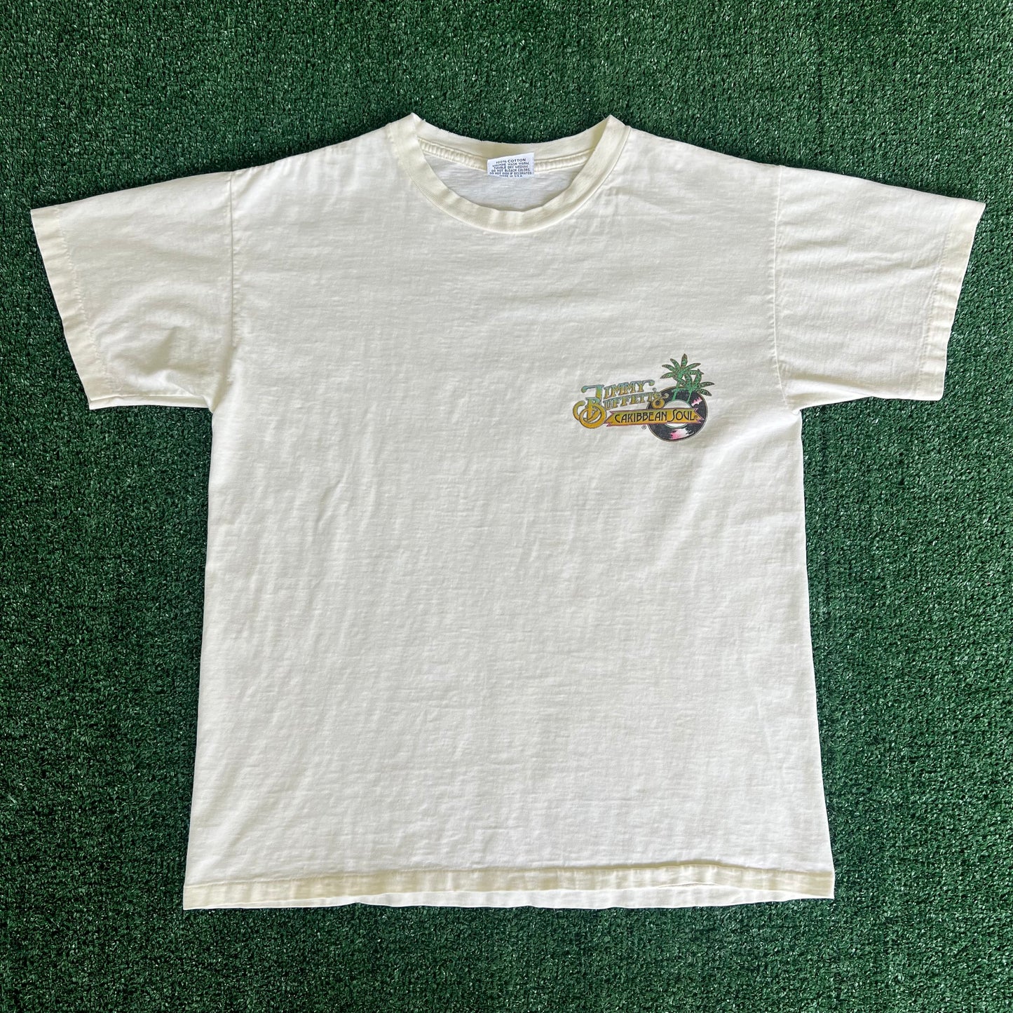 90s Jimmy Buffett's Caribbean Soul I Can Barely Control Off White T-Shirt - Large