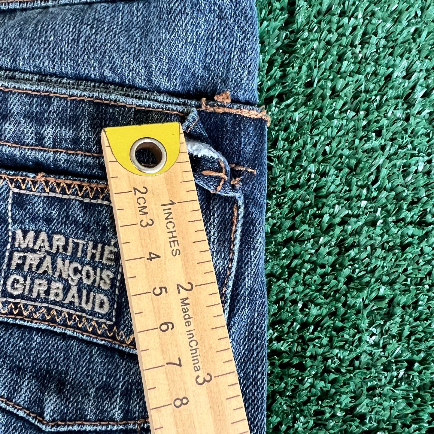 Y2K Marithe Francois Girbaud MFG Distressed Baggy Wide-Leg Blue Jeans - 41x33.5" 21" Openings