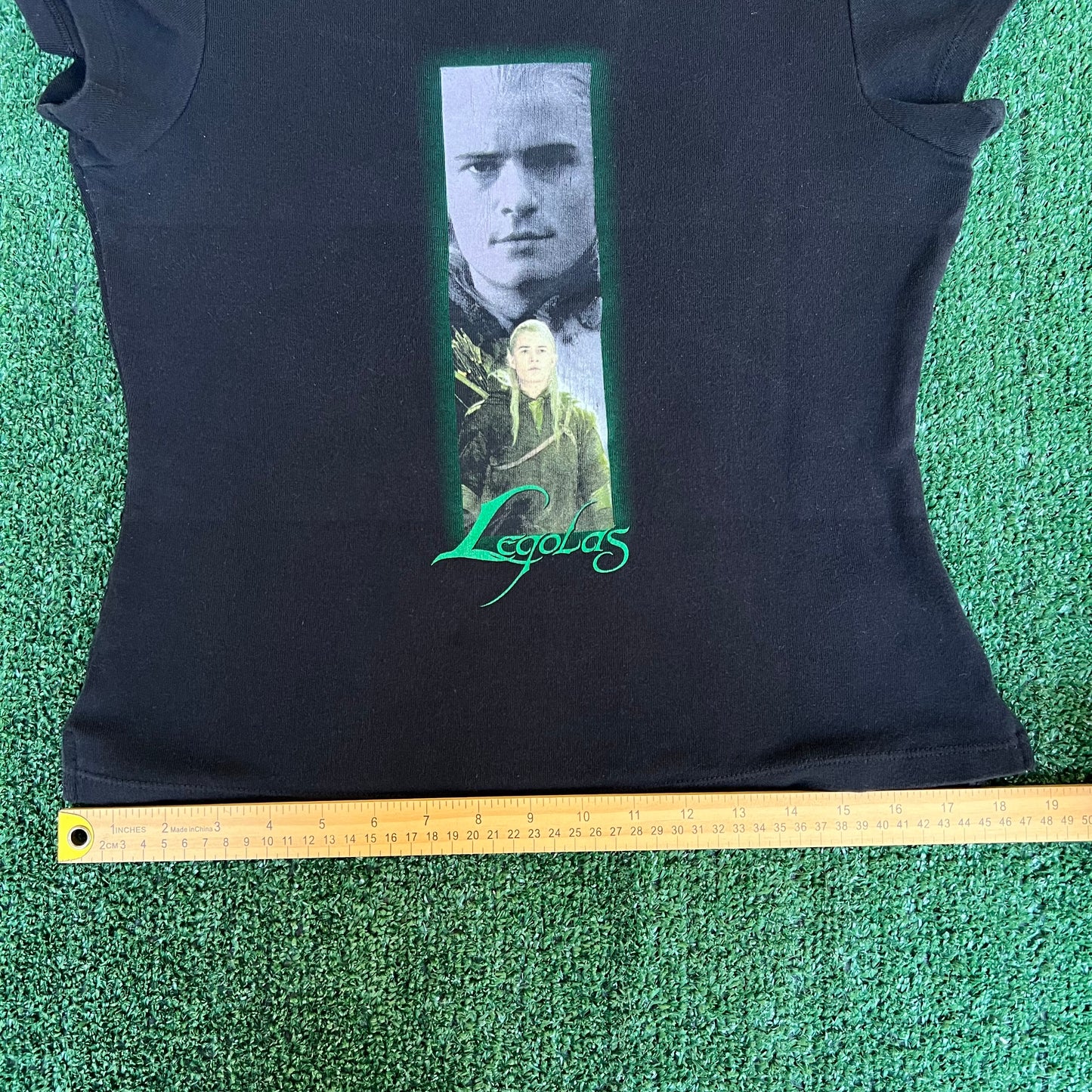VTG Y2K 2002 Women The Lord Of The Rings The Two Towers Leolas Black Shirt - Large
