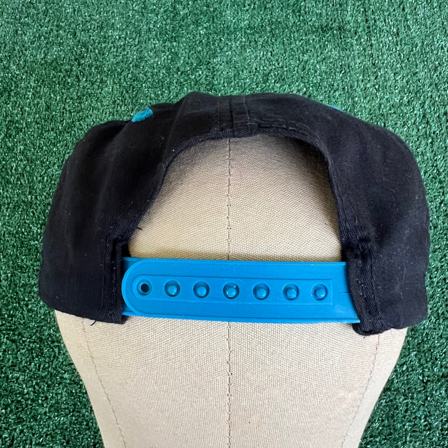 90s Logo 7 NFL Jacksonville Jaguars Black Snapback Hat