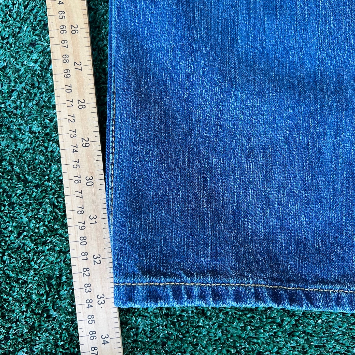 NWT Y2K LRG Baggy Flap Pocket Blue Jeans - 39x33.25" 19" Openings