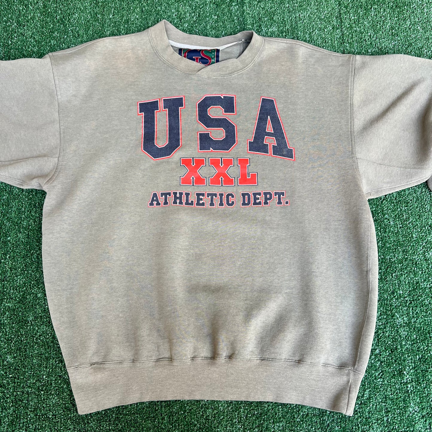 Vintage 90s Men's Galt Sand USA 2XL Athletic Dept. Light Green Sweatshirt - Large