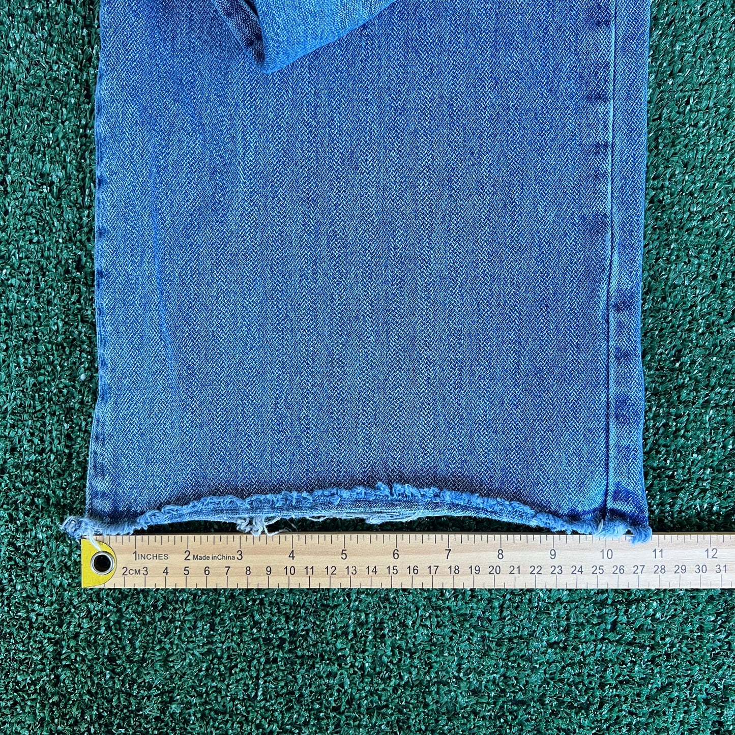 90s Cavaricci Baggy Wide-Leg Distressed Blue Jeans - 35x31" 21.5" Openings