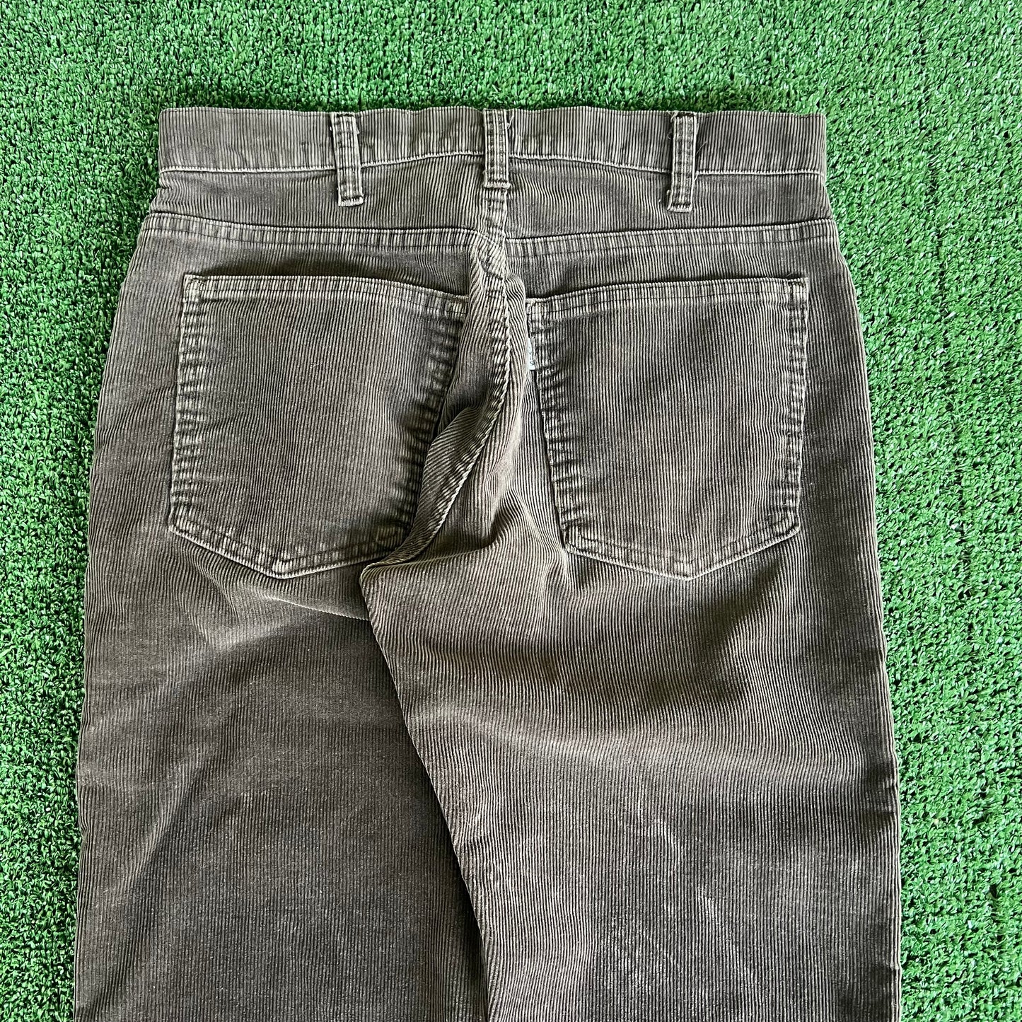 80s Levi's 519 Corduroy Brown Talon Zipper Straight Leg Pants 31x31" USA