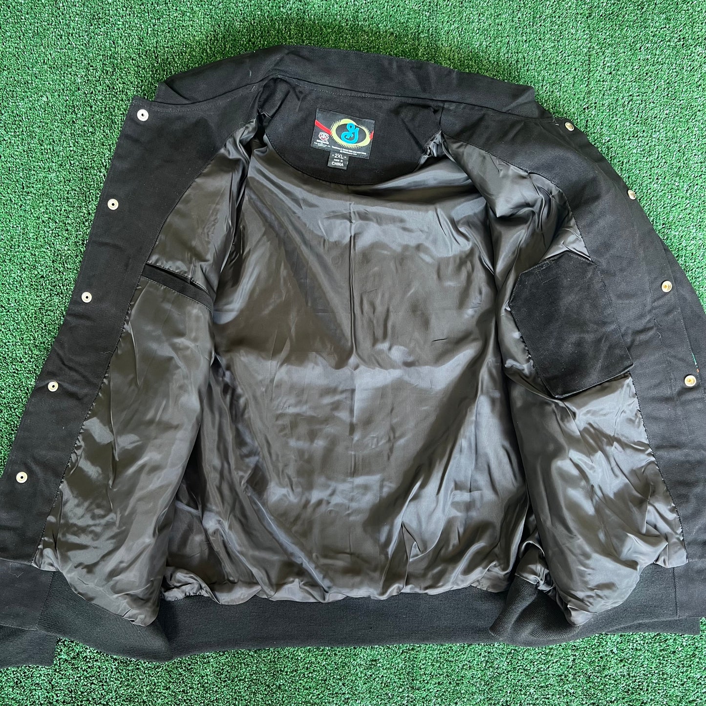 Y2K NOS Nascar Lucky Charms Black Racing Jacket - 2XL