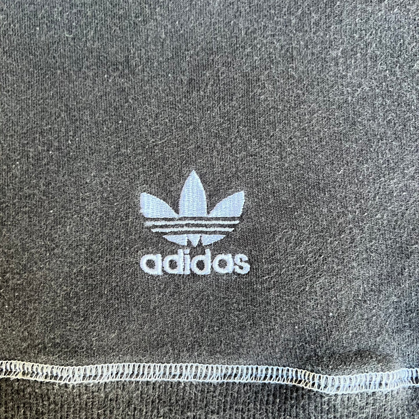 Vintage 90s Y2K Men's Adidas Black Trefoil Logo Boxy Heavyweight Hoodie - Medium
