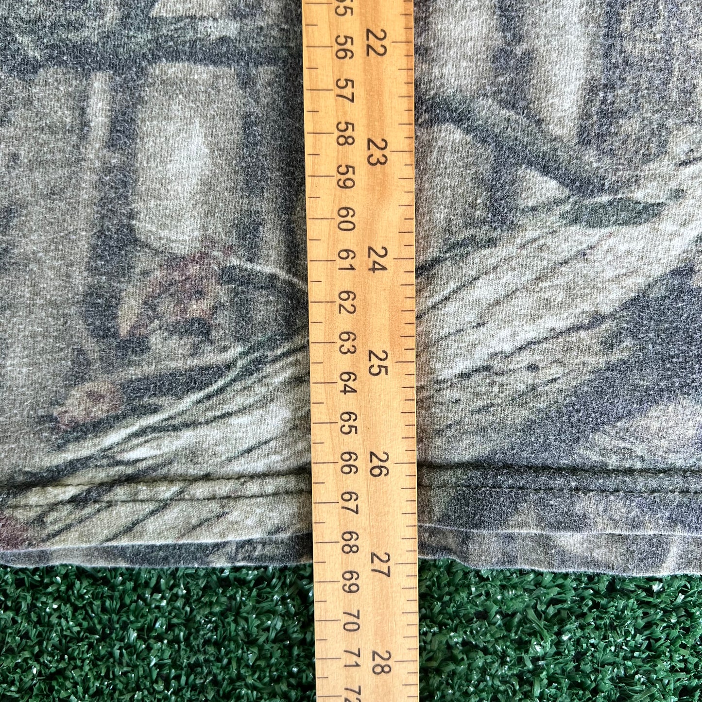 Y2K Redhead Mossy Oak Camouflage Boxy Pocket Long Sleeve T-Shirt - XL