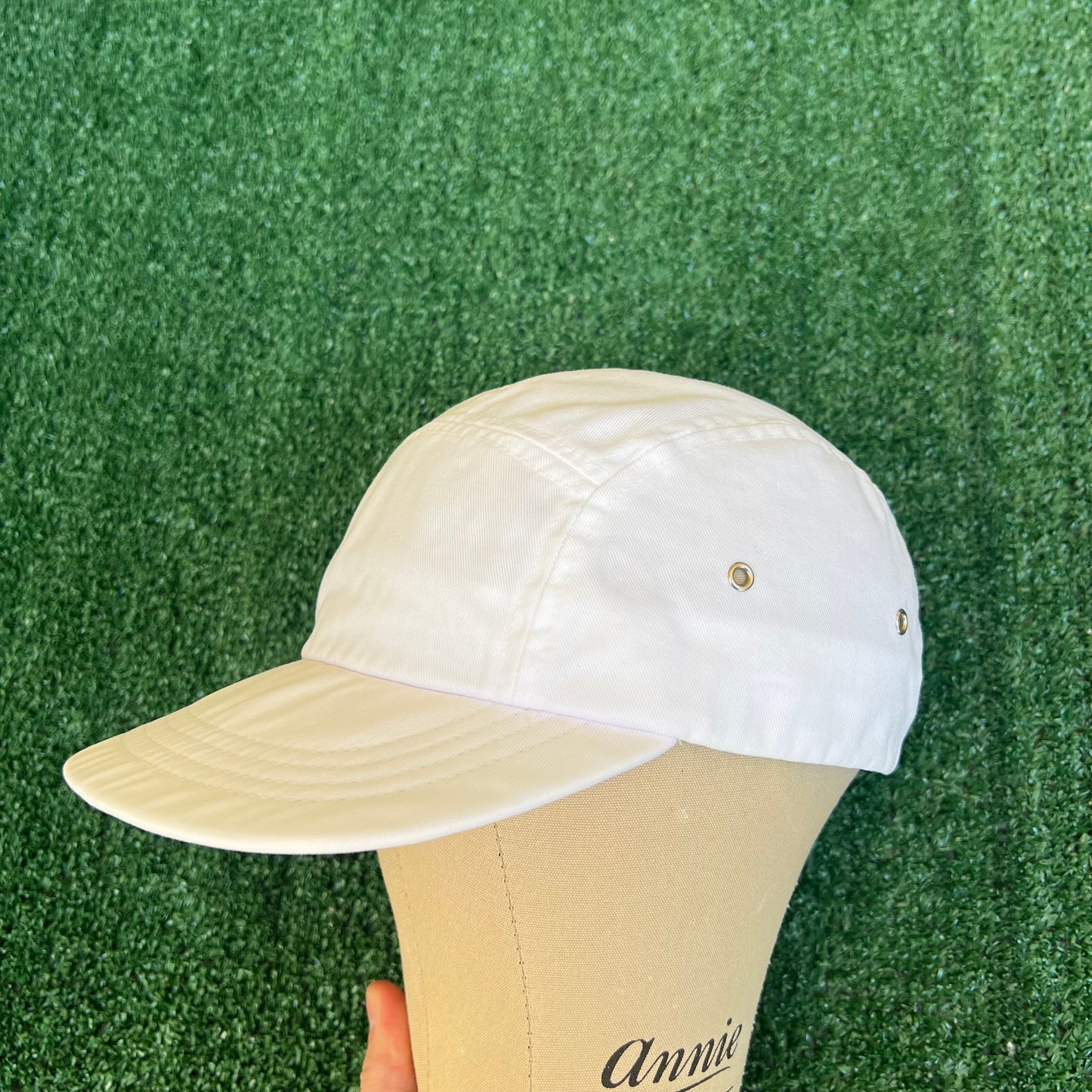 Vintage 90s Polo Ralph Lauren Polo Sport White 5 Panel Strapback Hat Cap USA