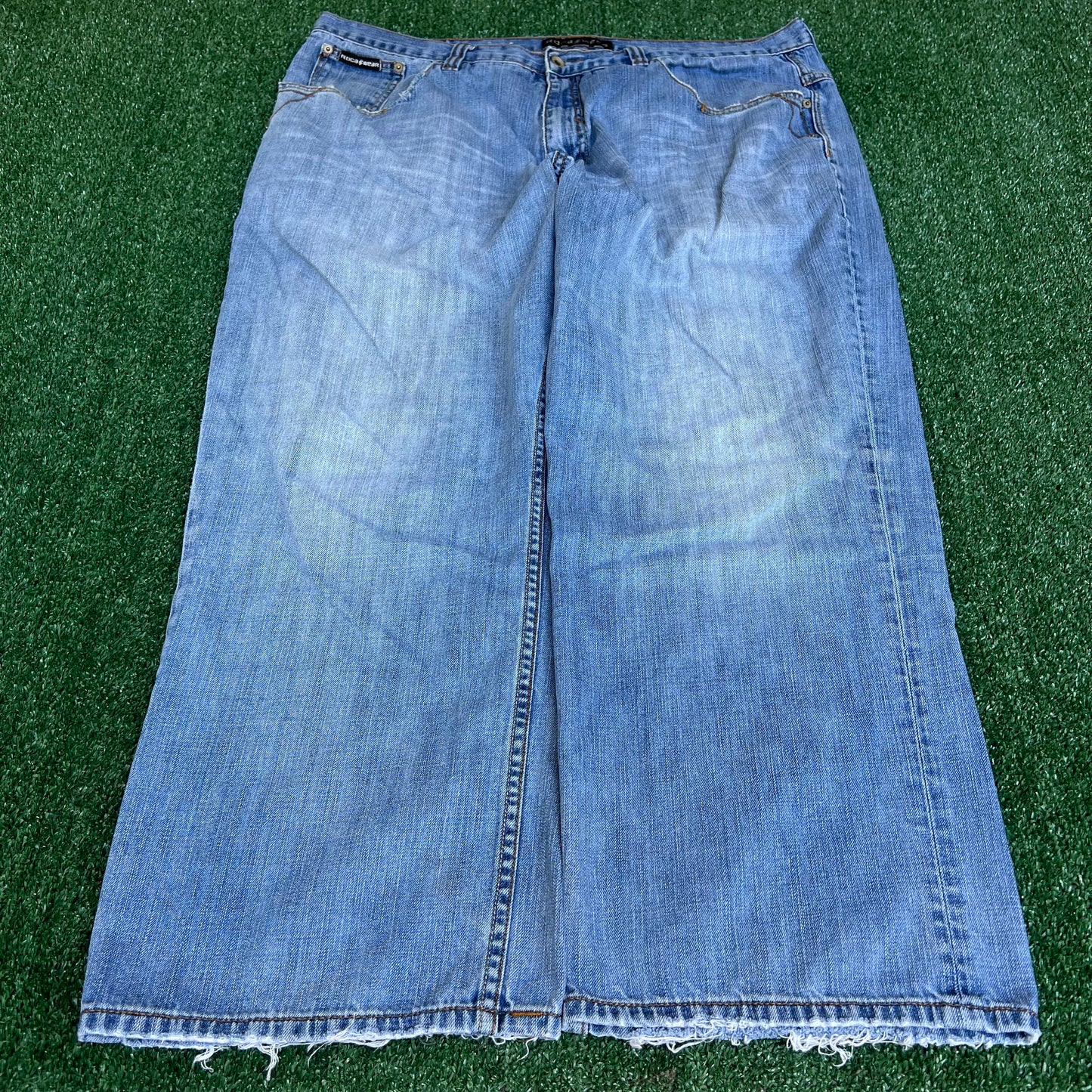 VTG Y2K Men's Rocawear Wide-Leg Baggy Blue Jeans 42x28" 22" Opens JNCO Style