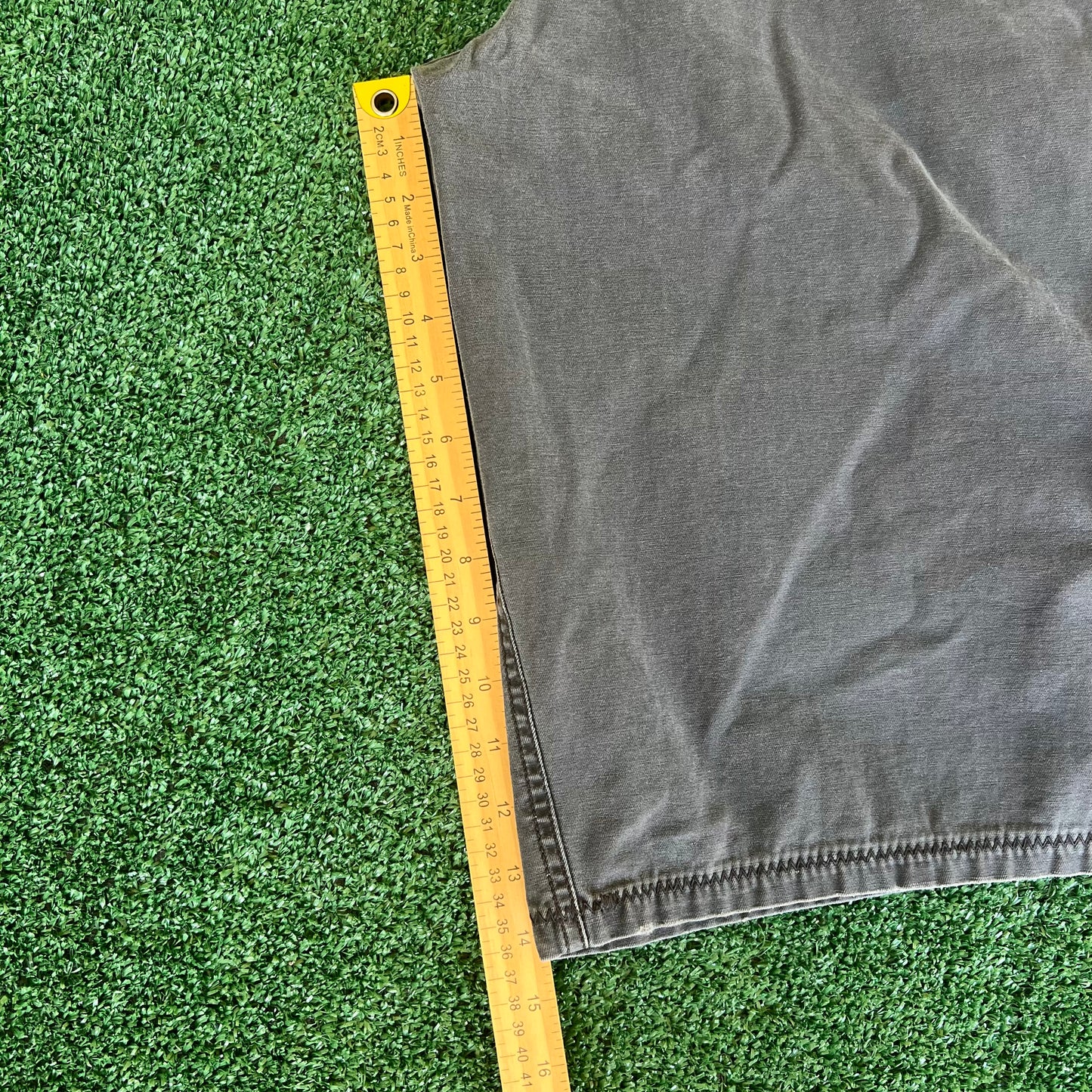 Y2K Ecko Unltd. Skate Baggy Gray Canvas Cargo Shorts - 36x14.5"