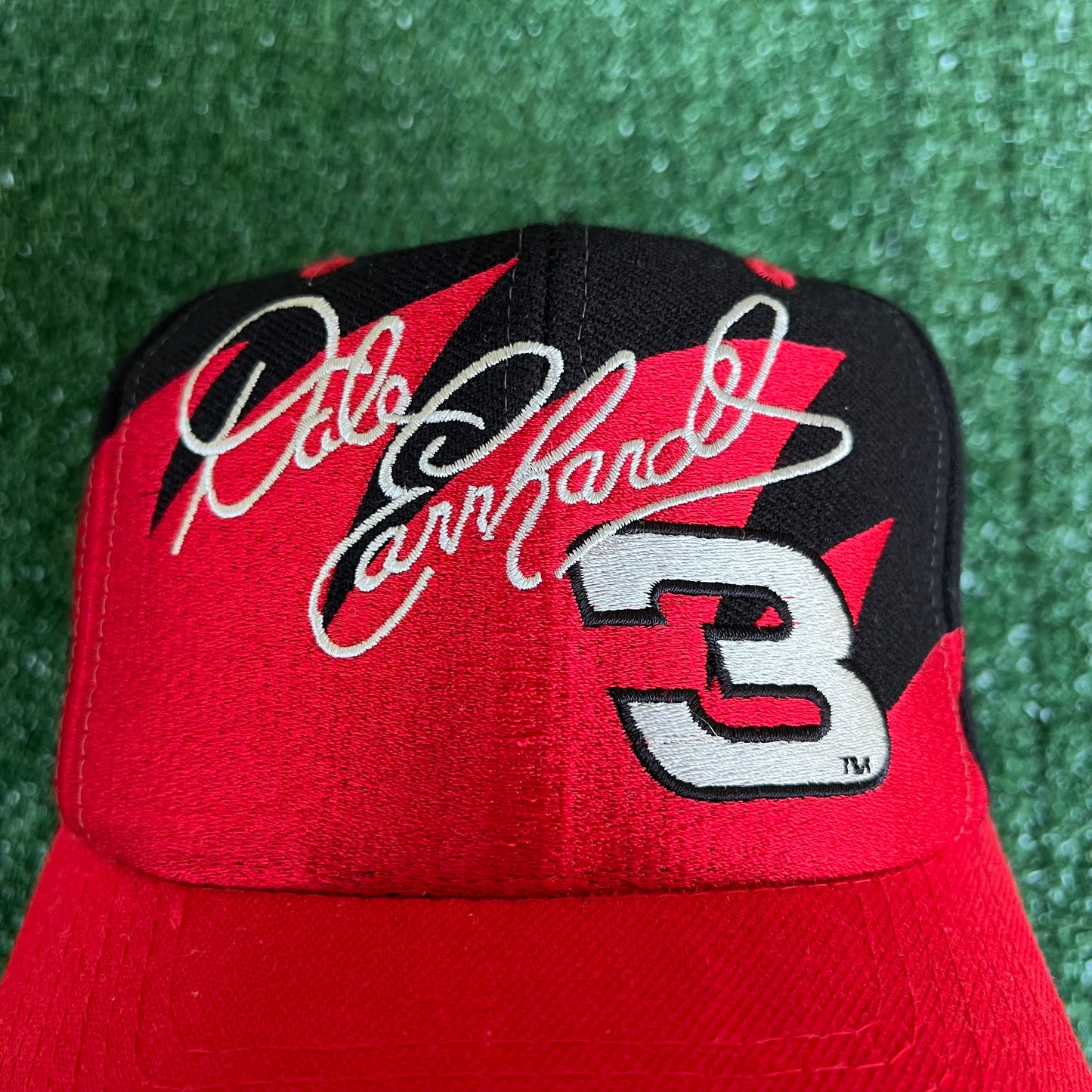 90s Logo Athletic Nascar Dale Earnhardt Sr. Black Dome Sharktooth Snapback Hat