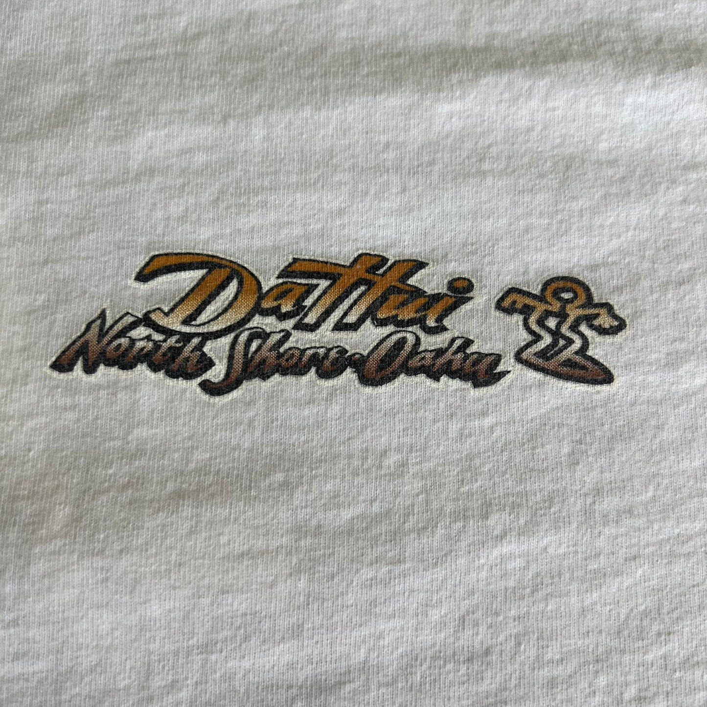 90s Y2K Da Hui Surfing Cartoon Hula Girl White Lost Style T-Shirt - Large