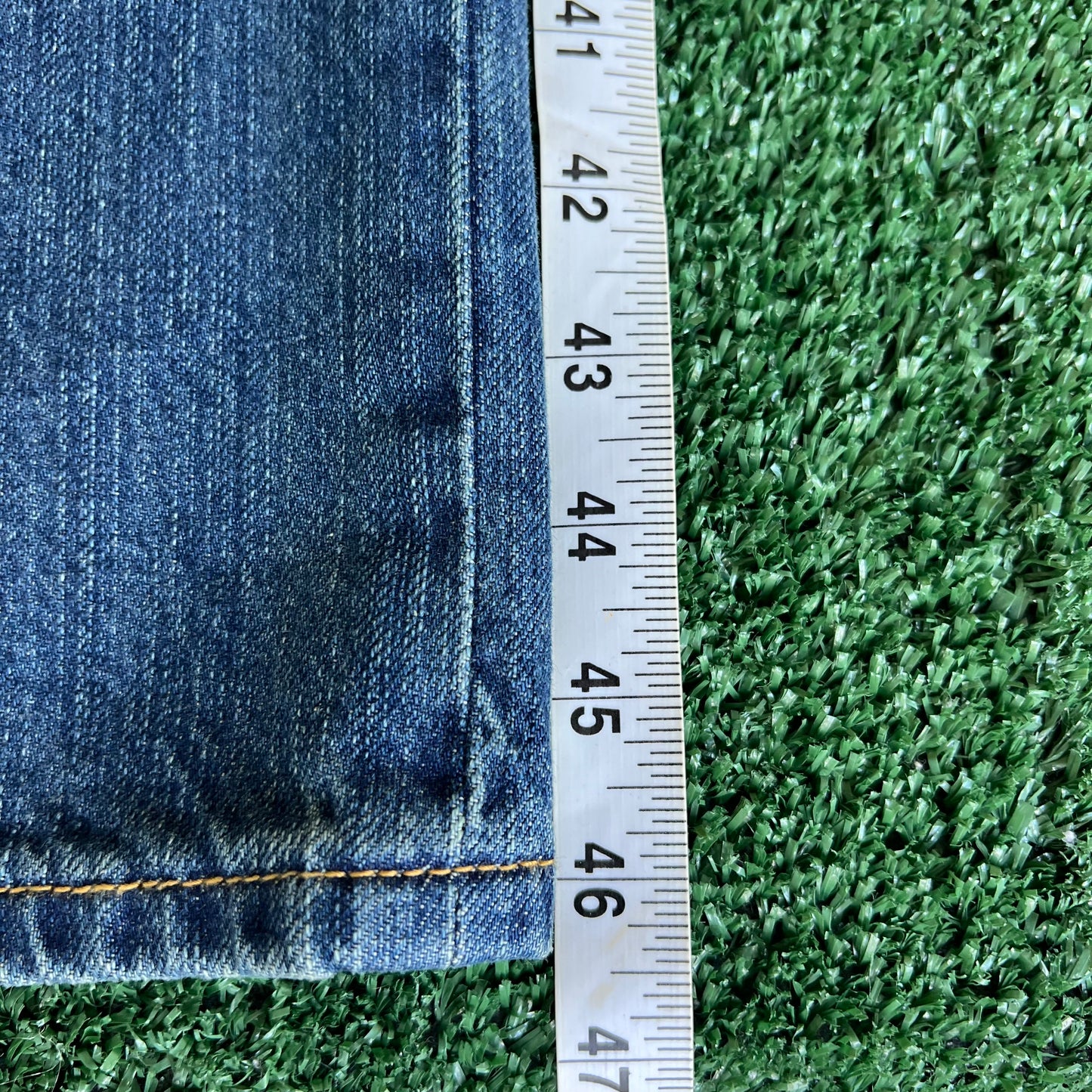 NWT Y2K LRG Baggy Flap Pocket Blue Jeans - 39x33.25" 19" Openings