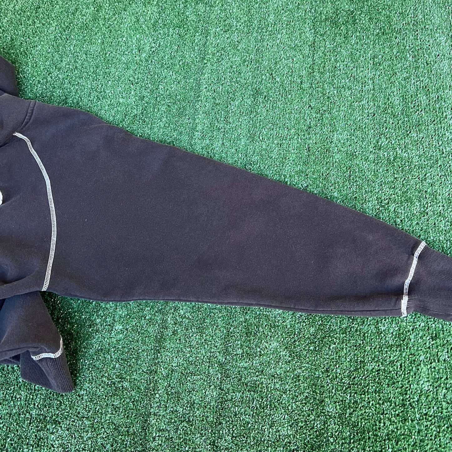 Vintage 90s Y2K Men's Adidas Black Trefoil Logo Boxy Heavyweight Hoodie - Medium