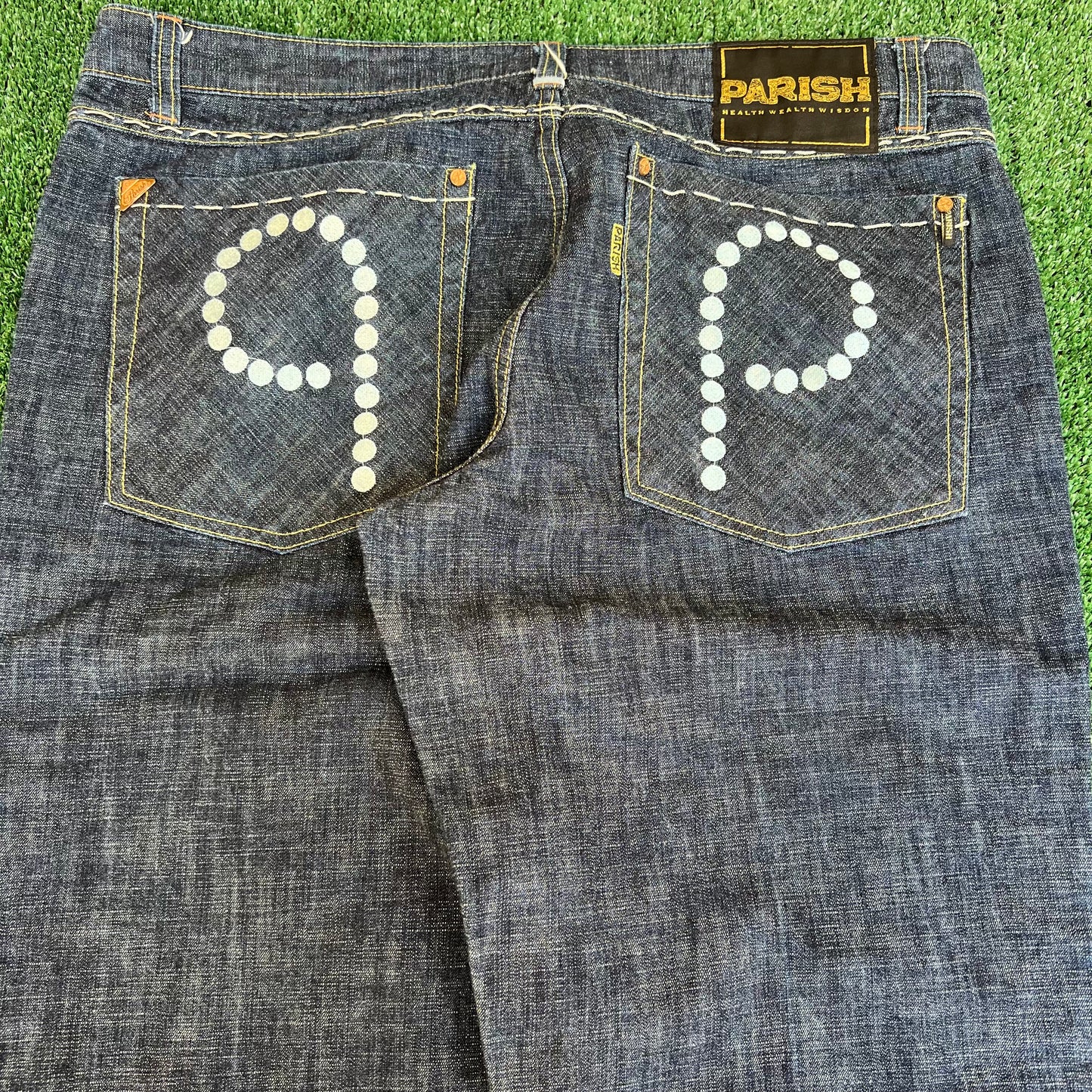 VTG Y2K Men's Parish Wide-Leg Indigo Blue Jeans 40x31" 20" Opens Southpole Style