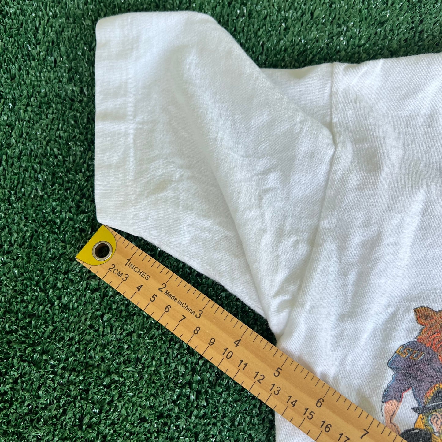 1969 Champion Blue Bar SEC Cartoon Mascots White T-Shirt - Small